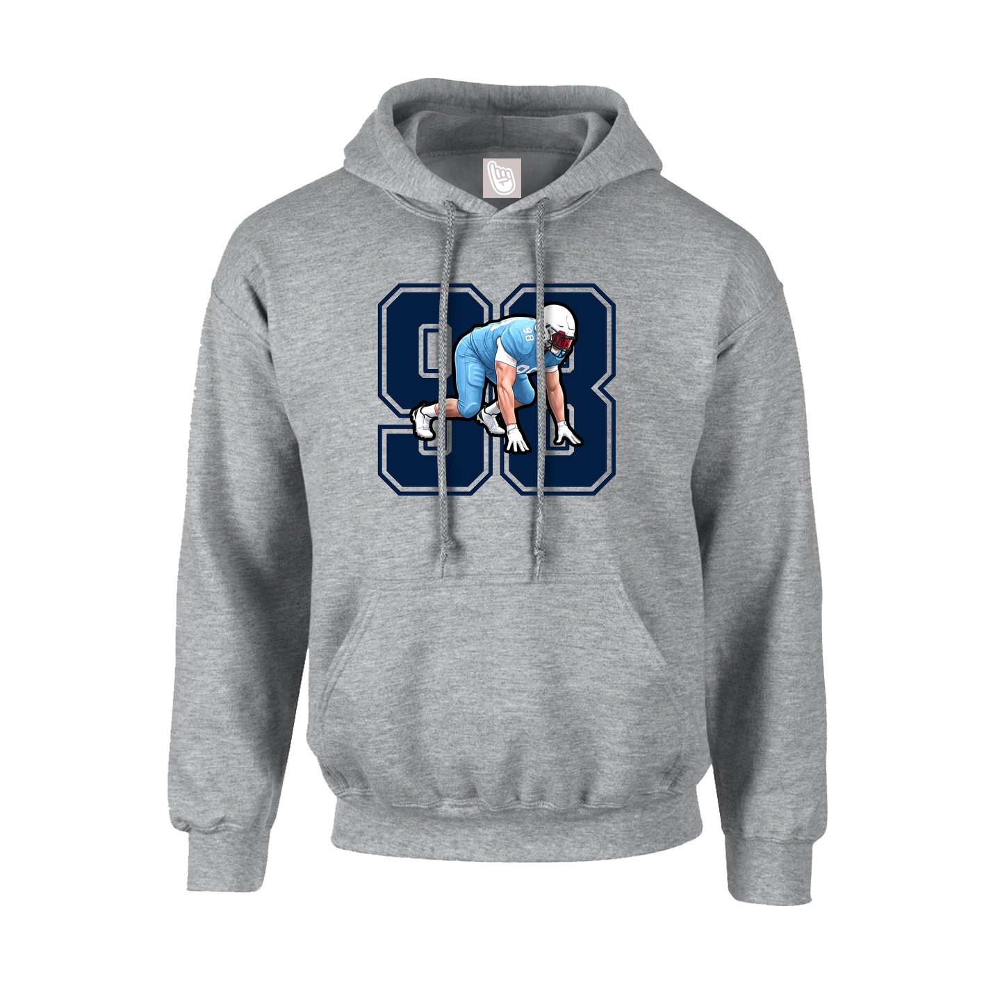 Hoodie — Number in Grey