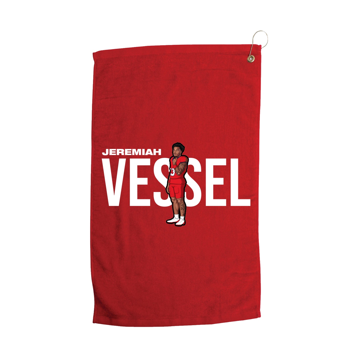 Golf Towel — Player Name in Red