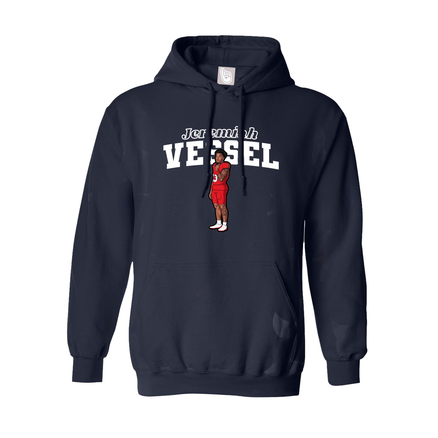 Youth Hoodie — Name Arch in Navy