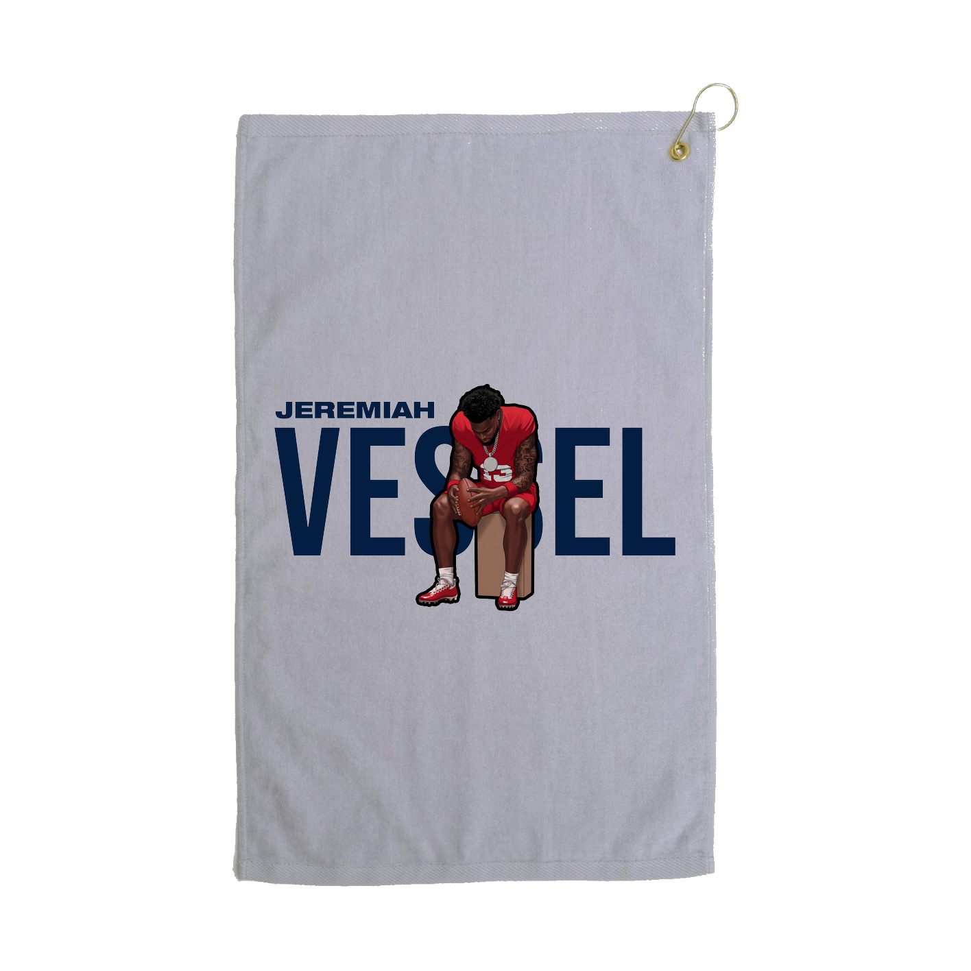 Golf Towel — Player Name in Grey