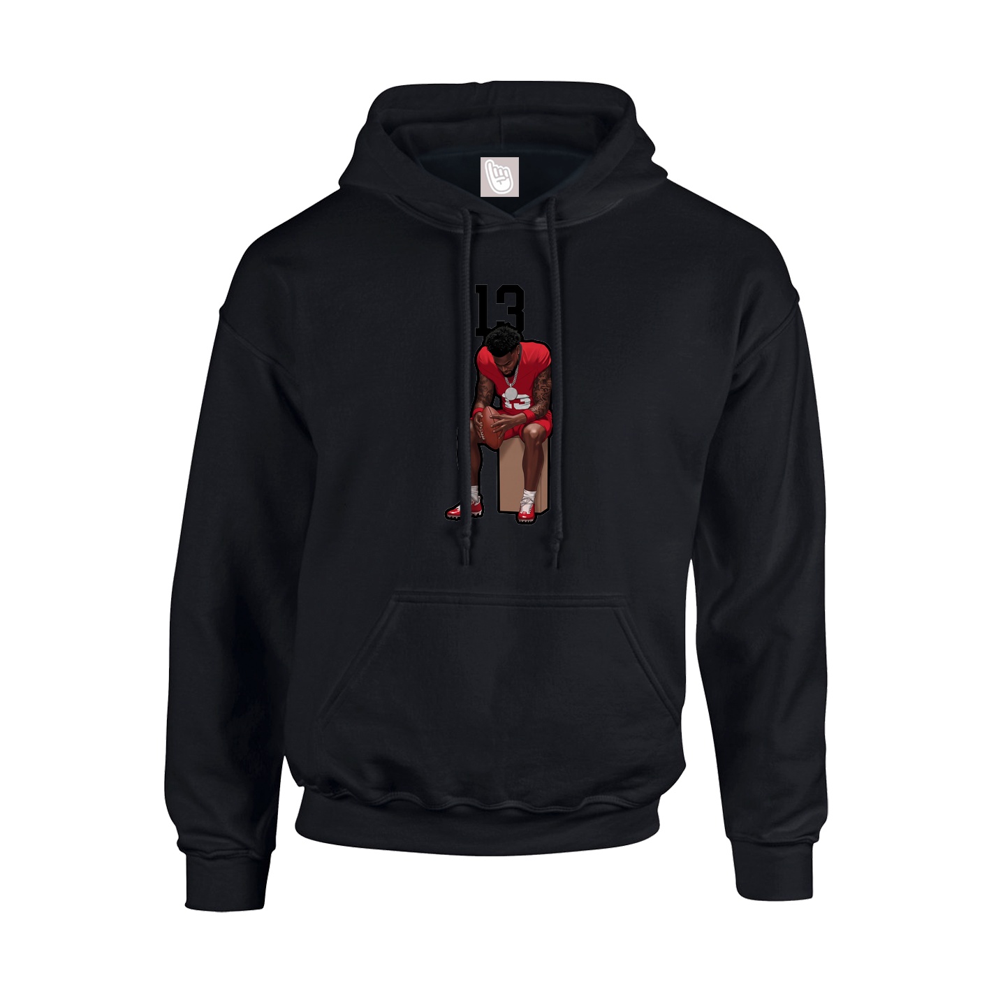 Youth Hoodie — Number Top in Black