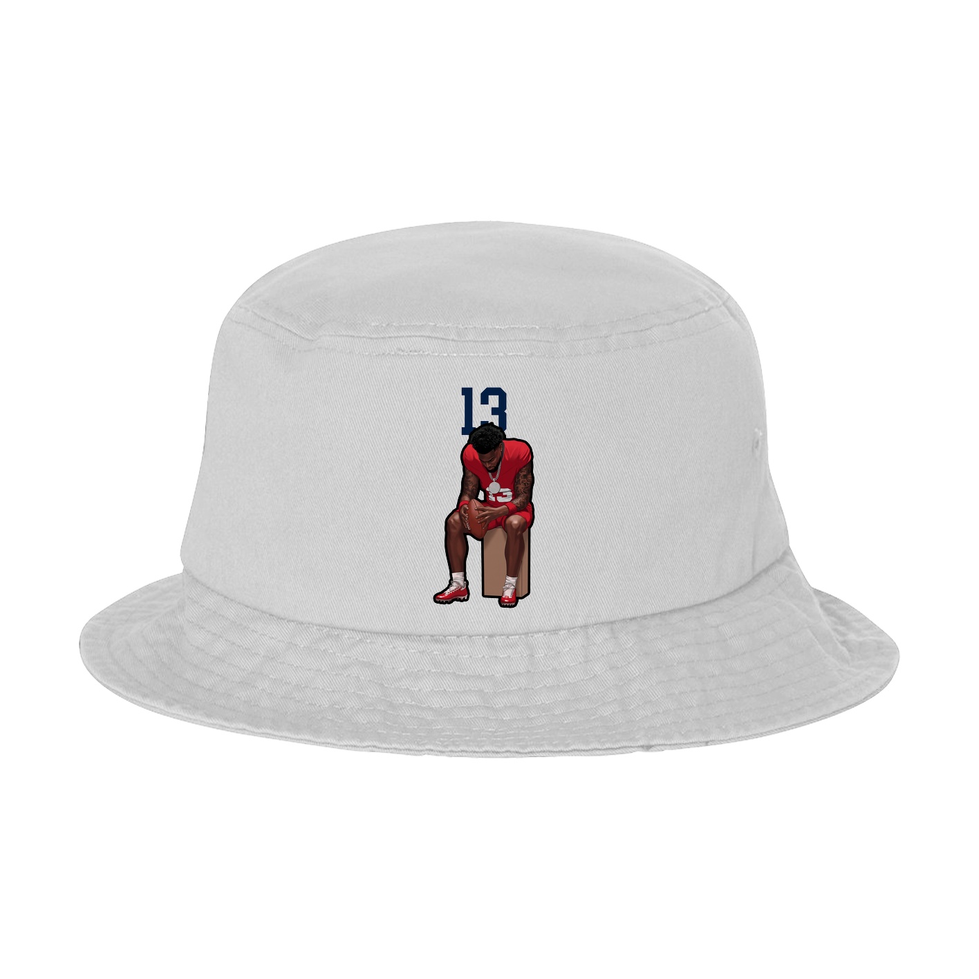 Bucket Cap — Number Top in White