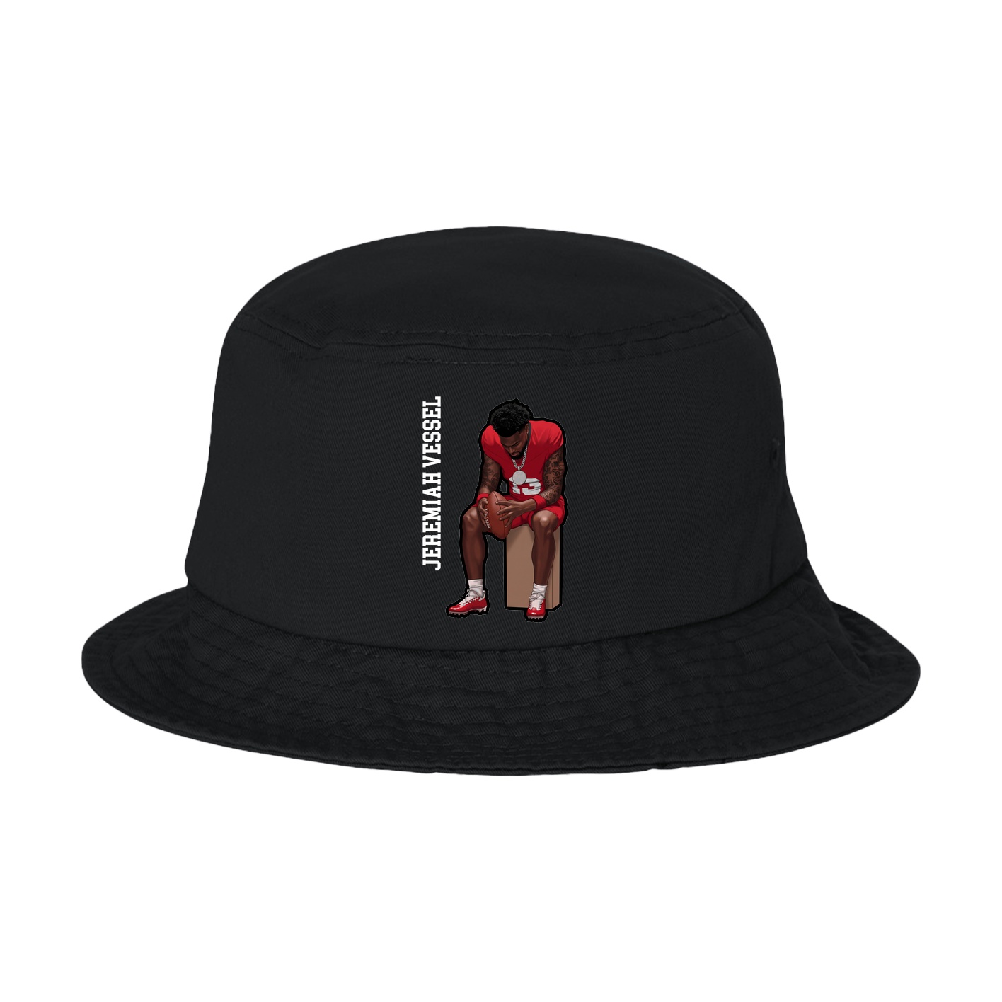Bucket Cap — Name Vertical in Black