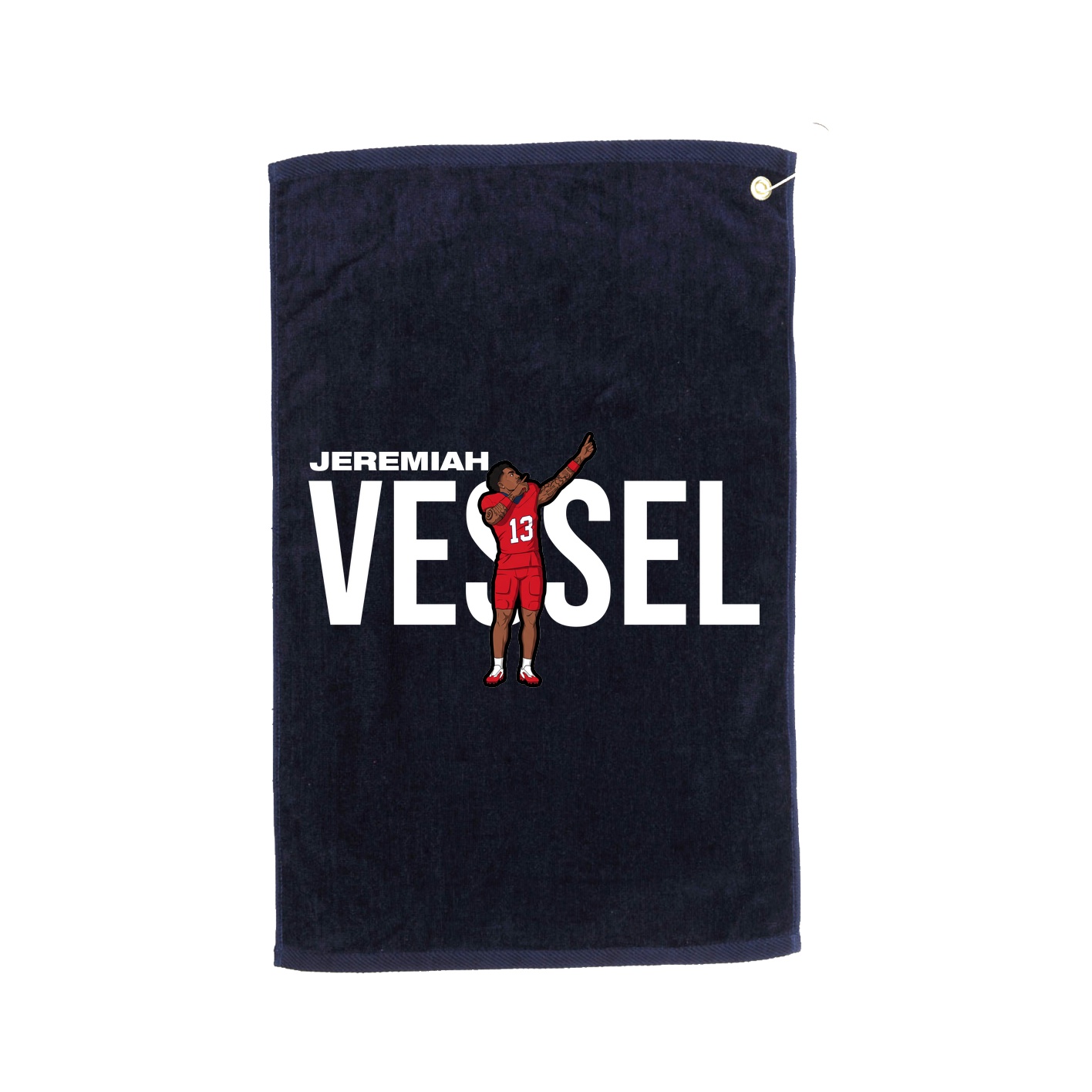 Golf Towel — Player Name in Navy