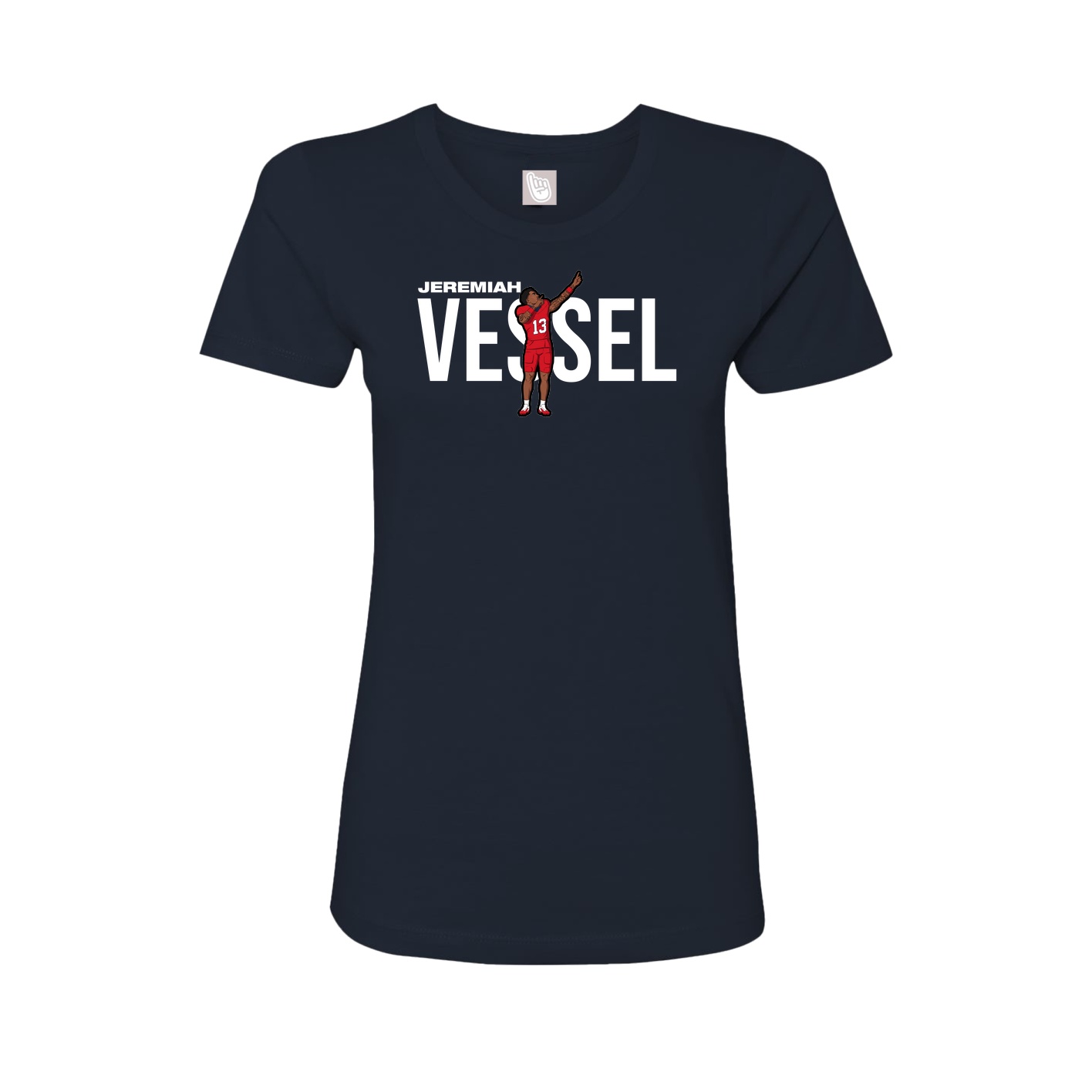 Womens Tee — Player Name in Navy
