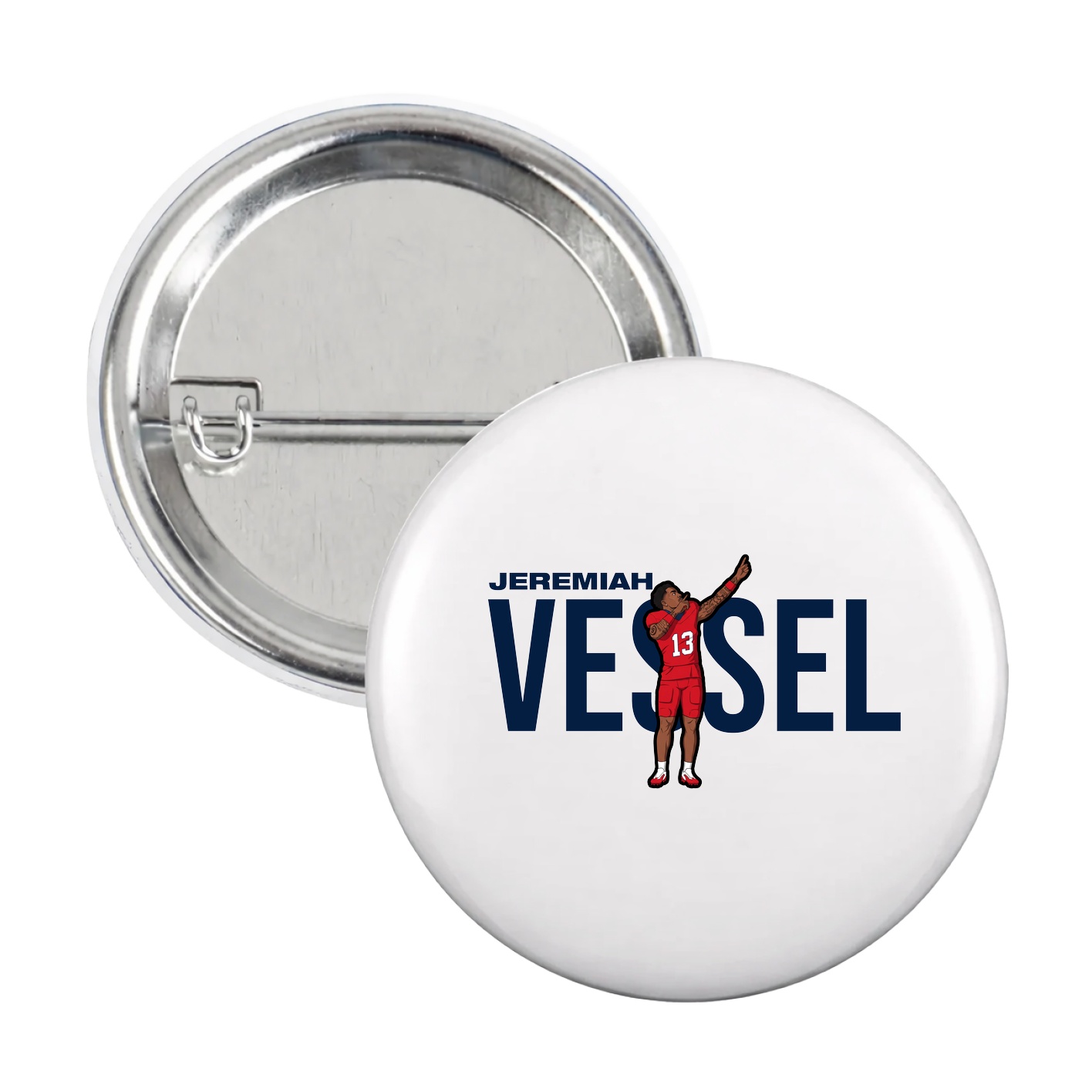 Game Day Button — Player Name in White