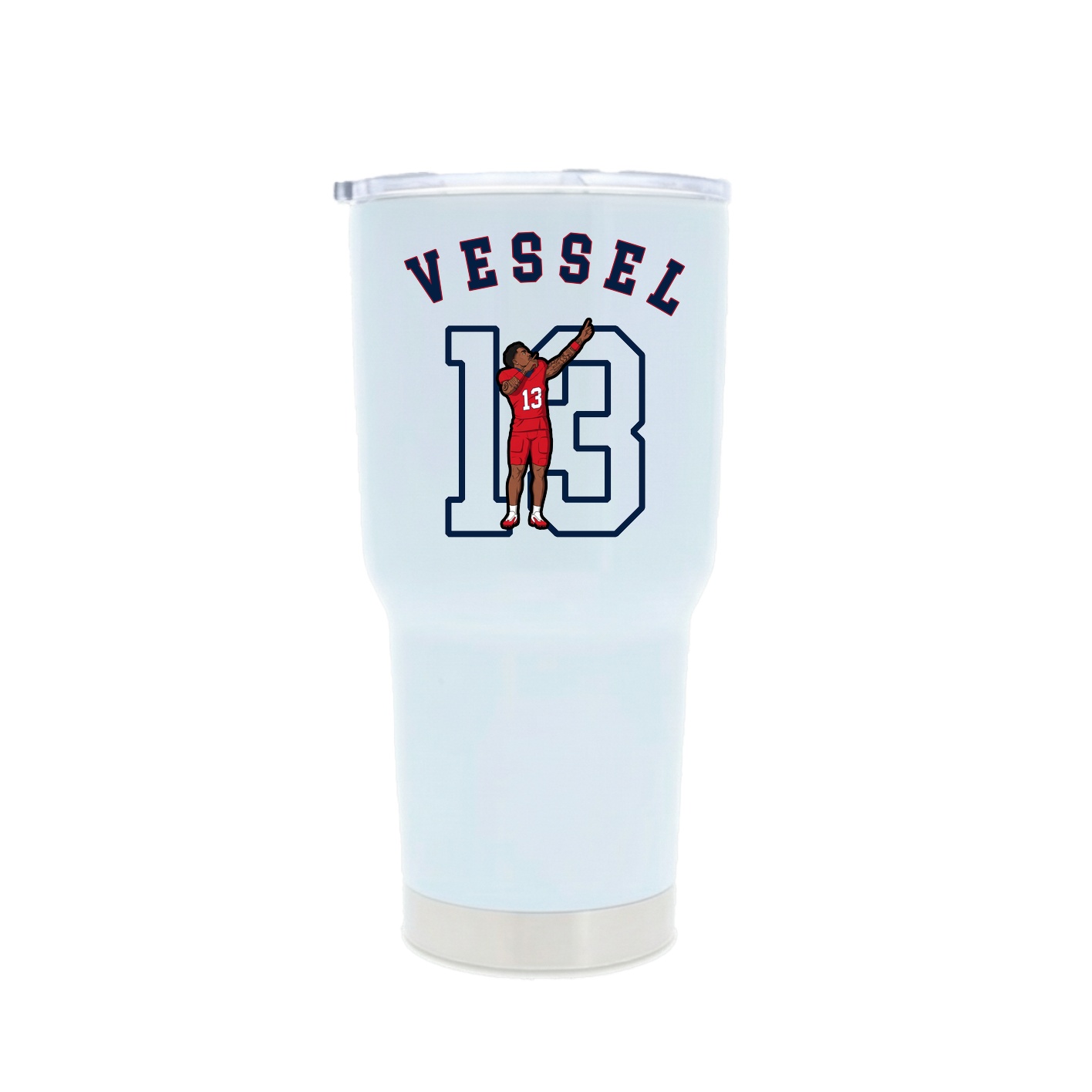 30oz Stainless Steel Tumbler — Shirsey Arch in White