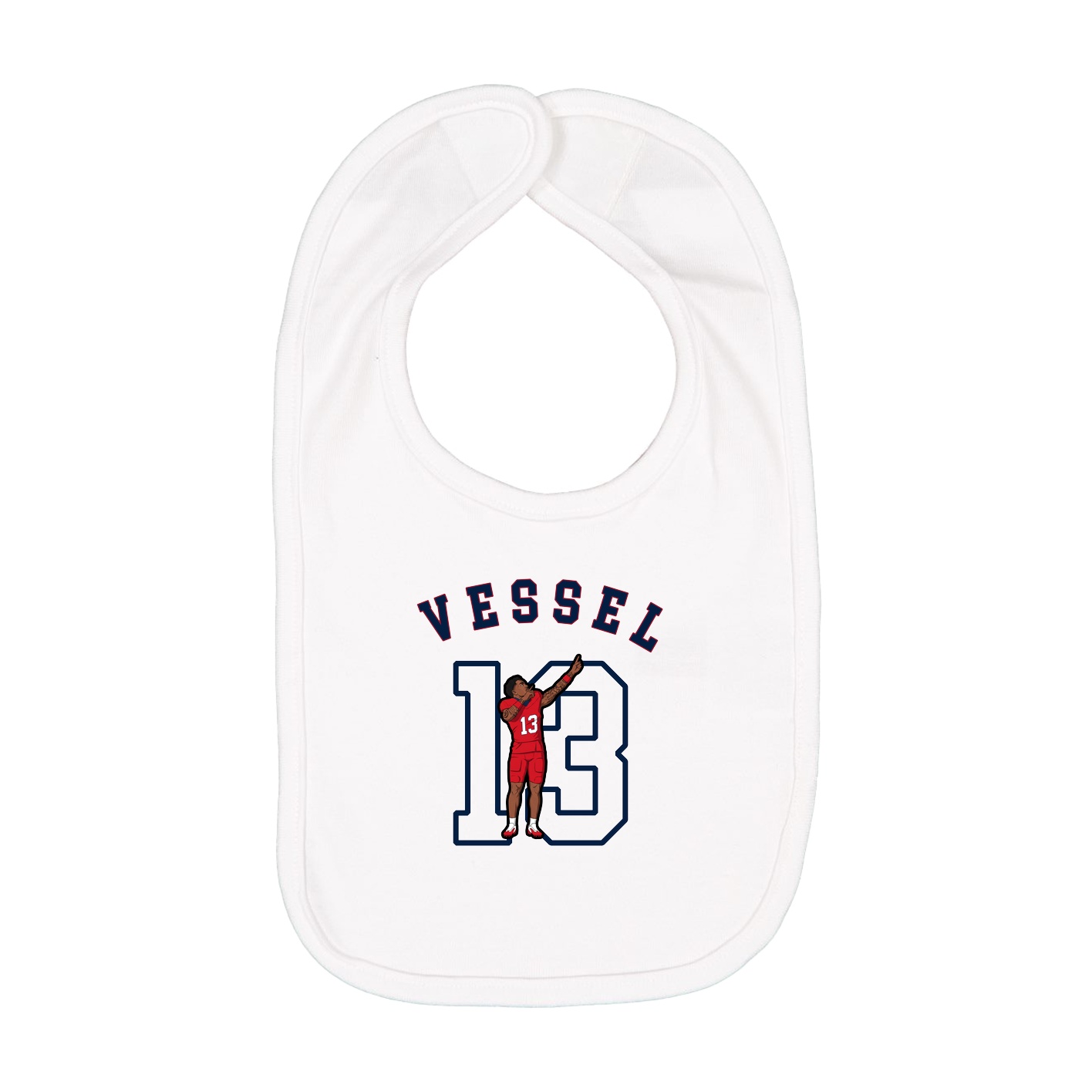Infant Bib — Shirsey Arch in White