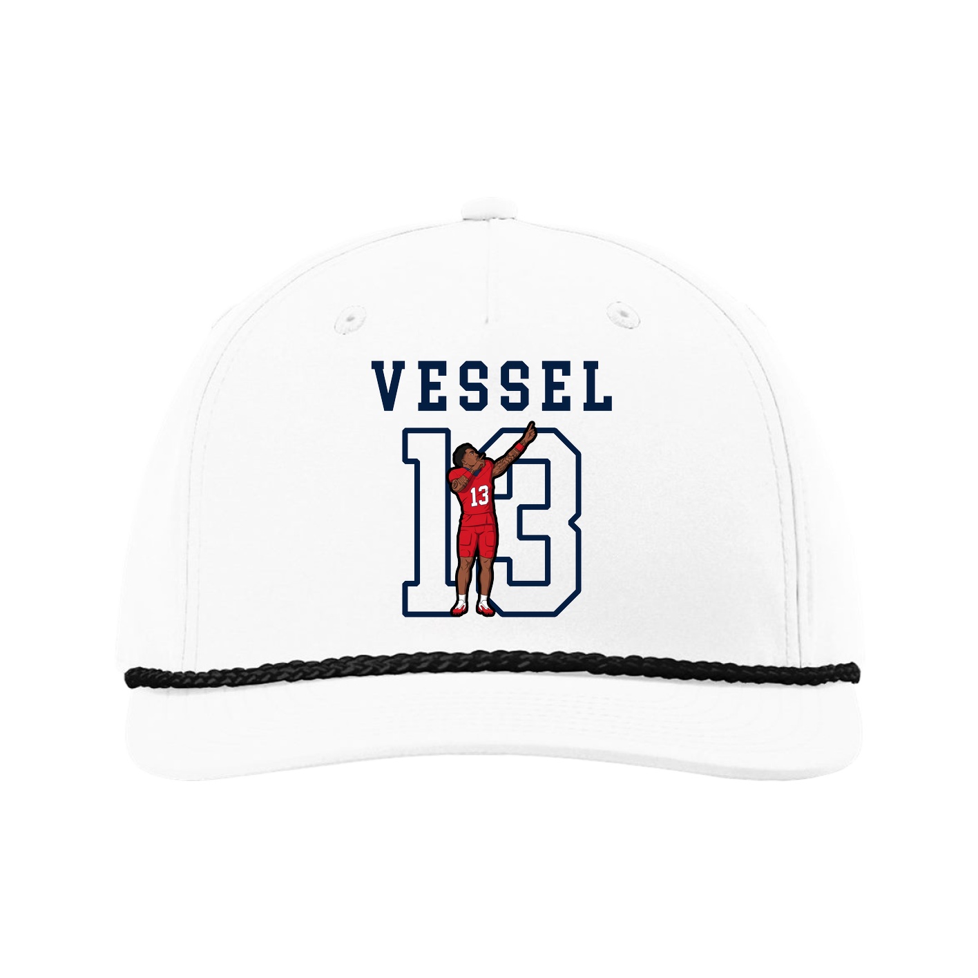 Five-Panel Classic Rope Cap — Shirsey in White