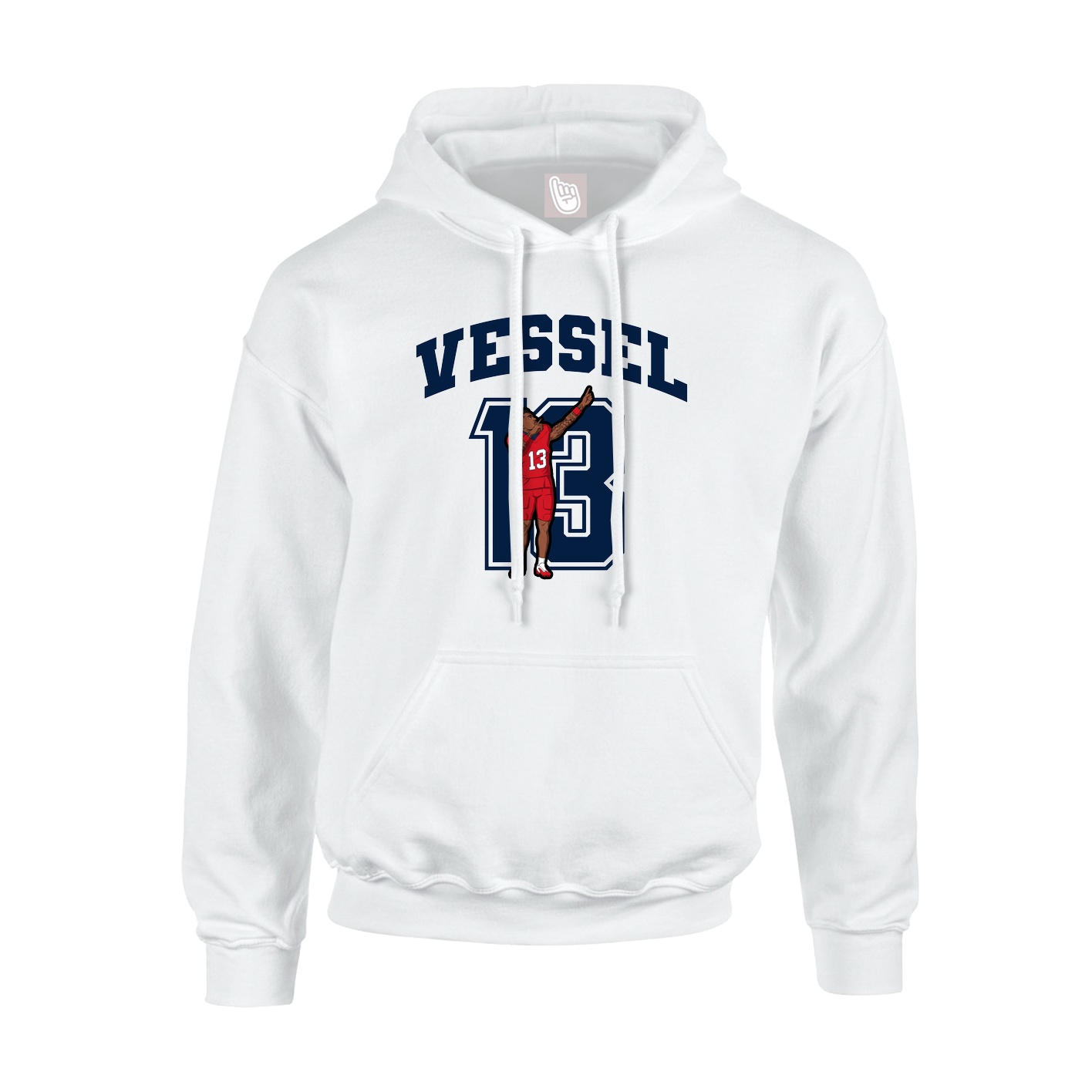 Youth Hoodie — Number in White