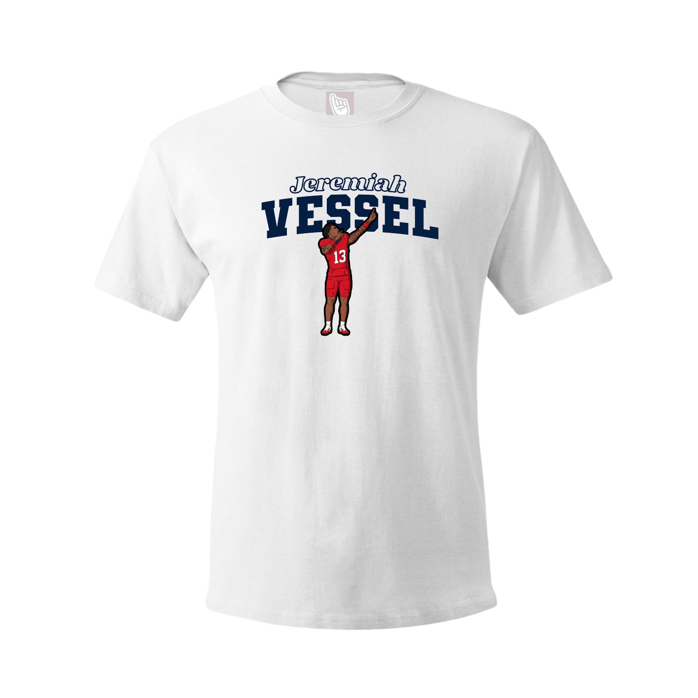 Youth Tee — Name Arch in White