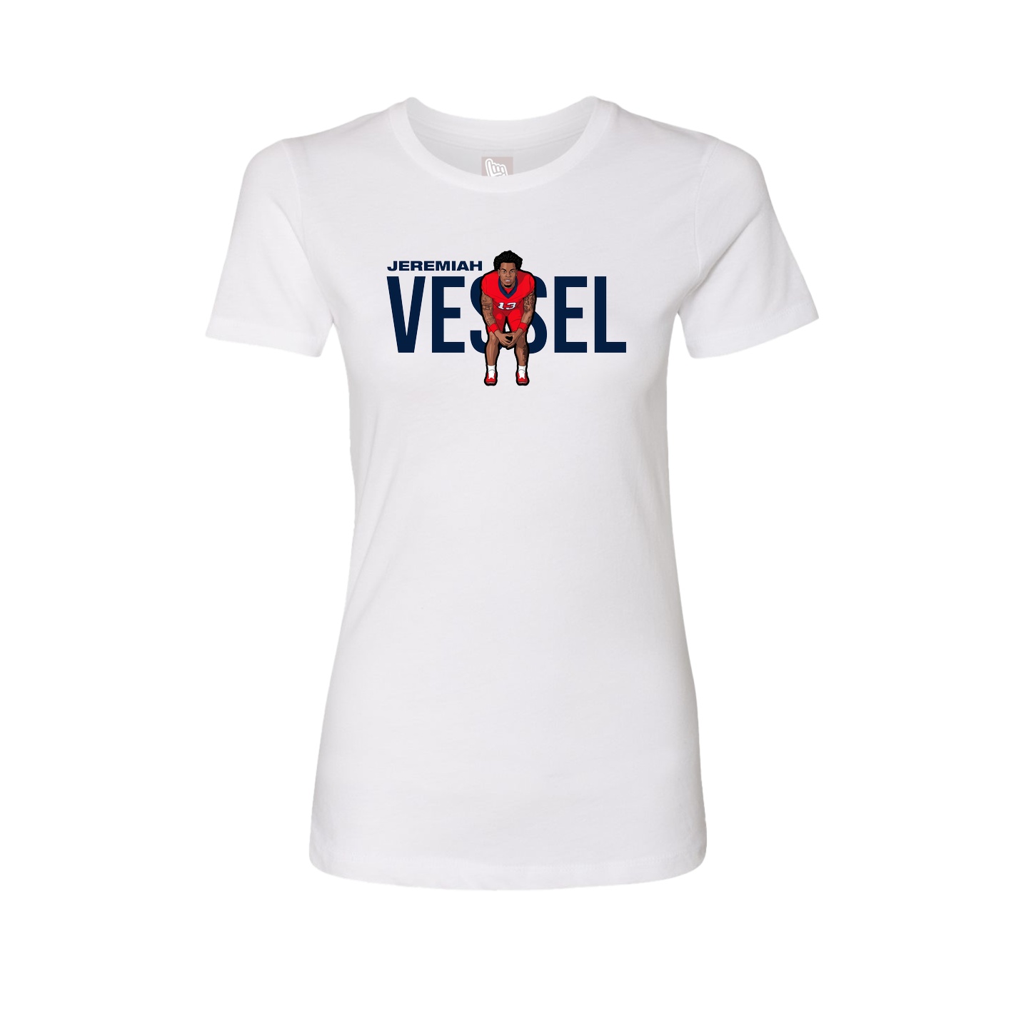 Womens Tee — Player Name in White