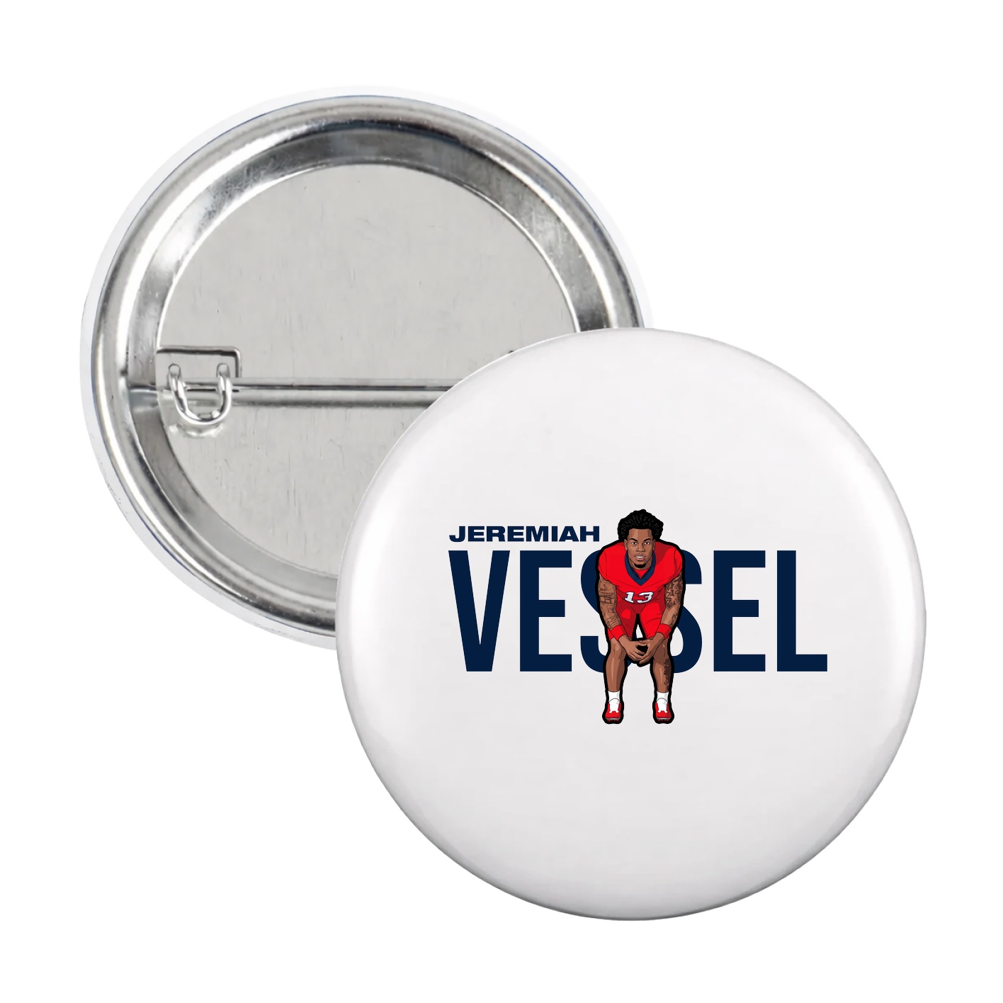 Game Day Button — Player Name in White