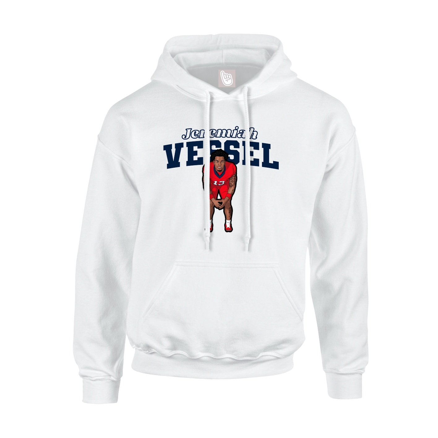 Hoodie — Name Arch in White