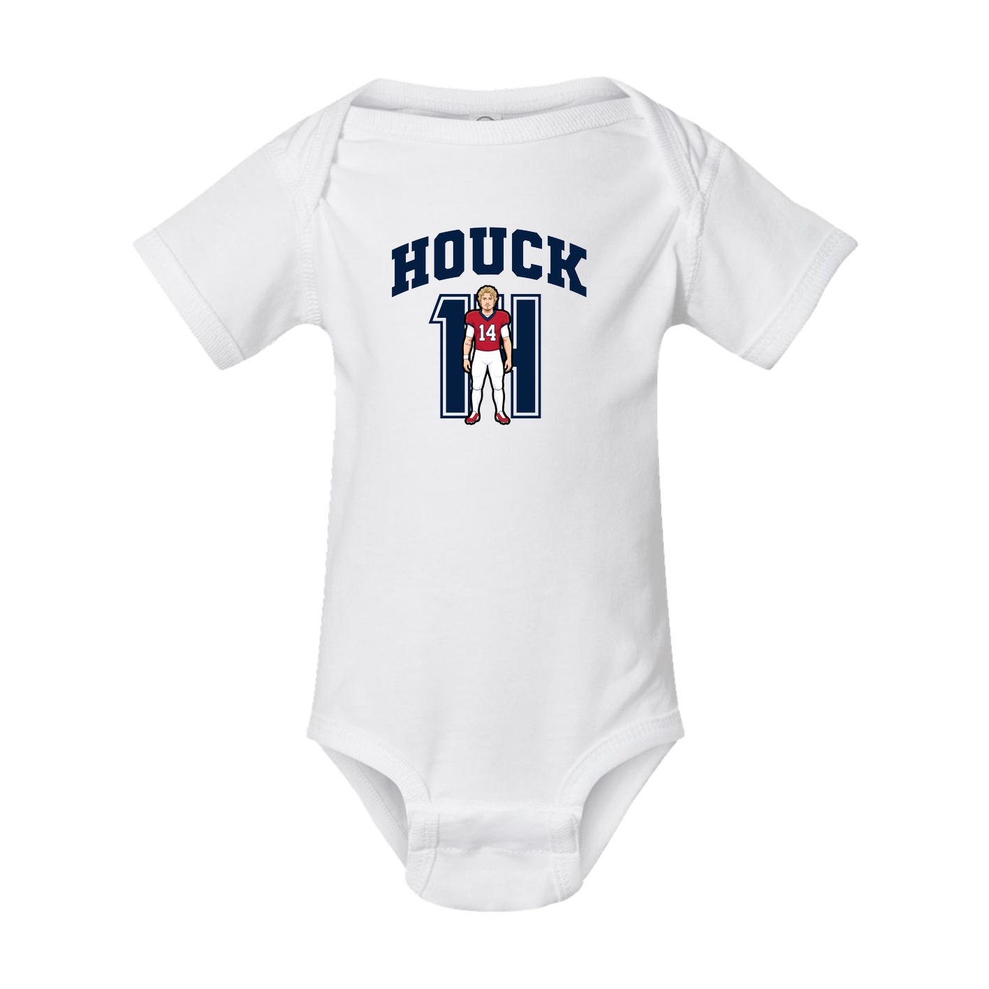Baby Onesie — Number in White