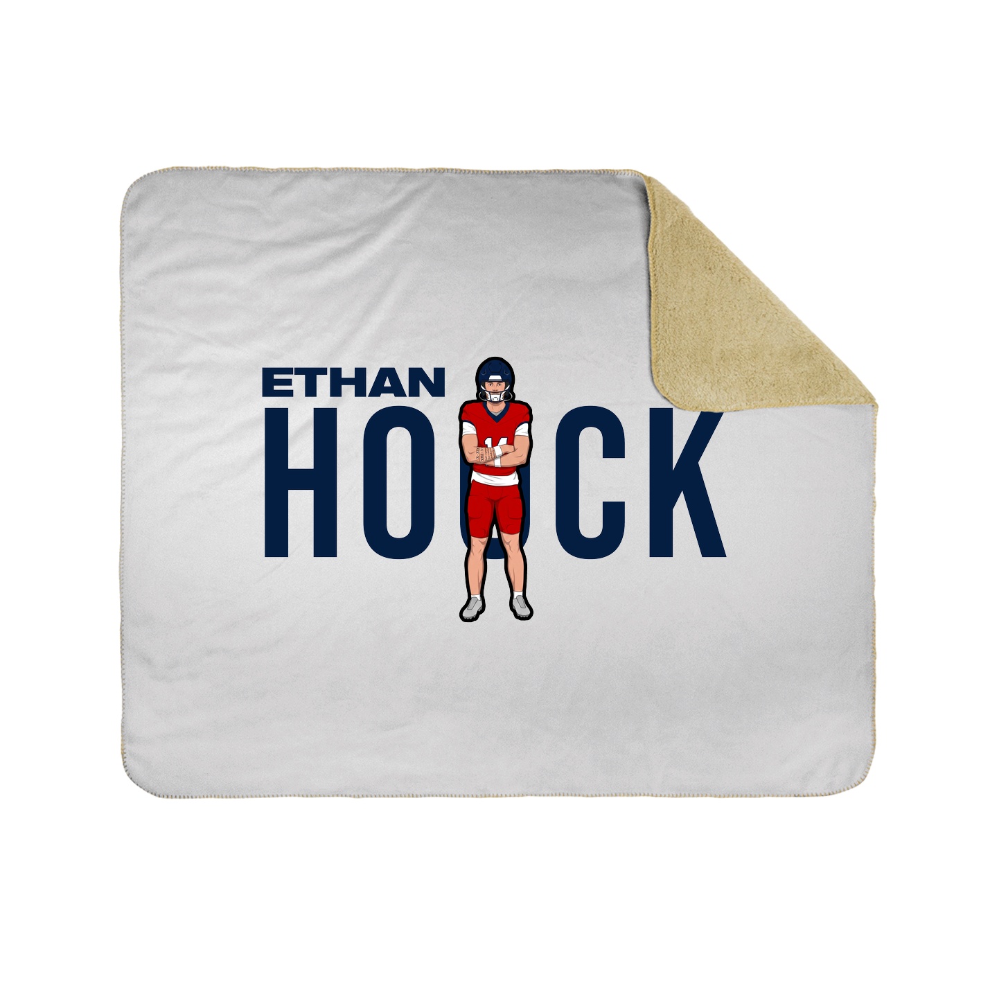 Throw Blanket — Player Name in White