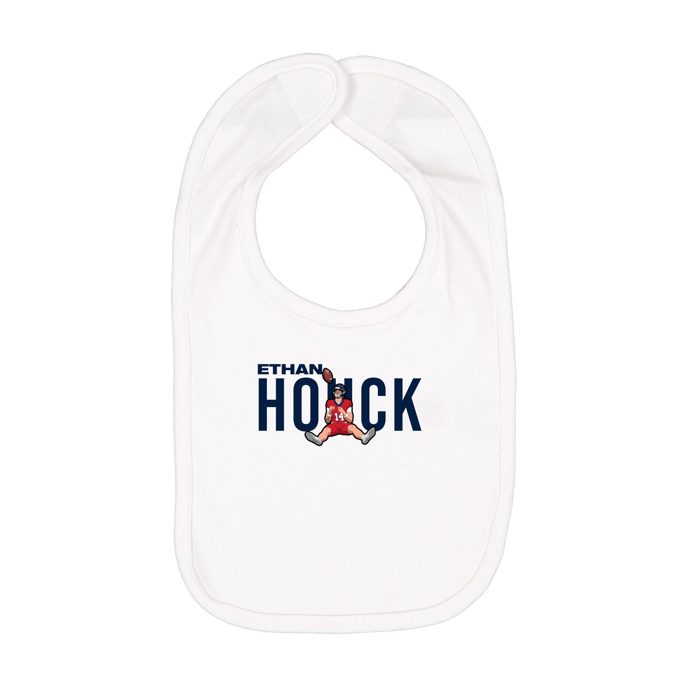 Infant Bib — Player Name in White