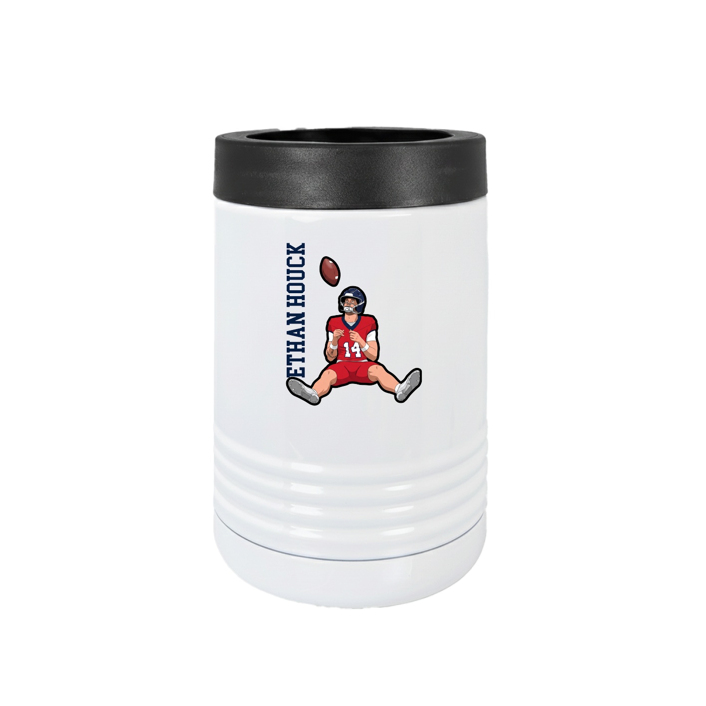 Beverage Holder — Name Vertical in White