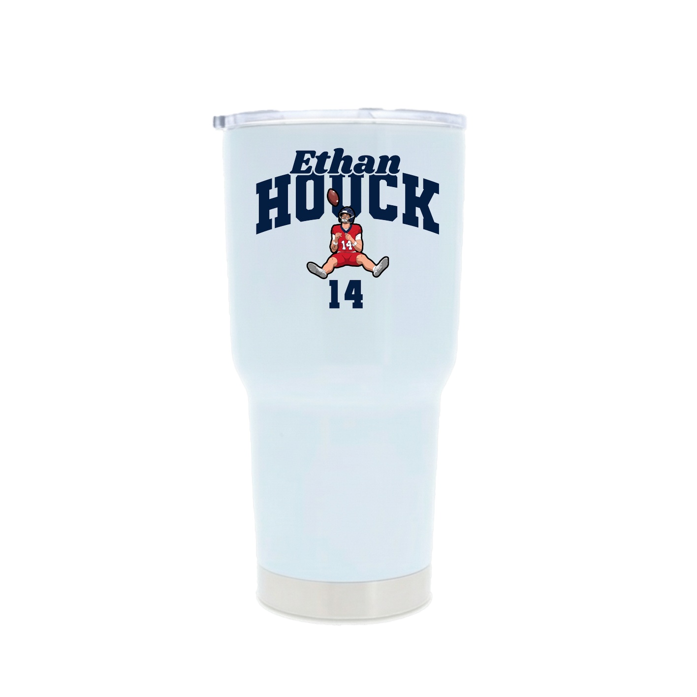 30oz Stainless Steel Tumbler — Signature Arch in White