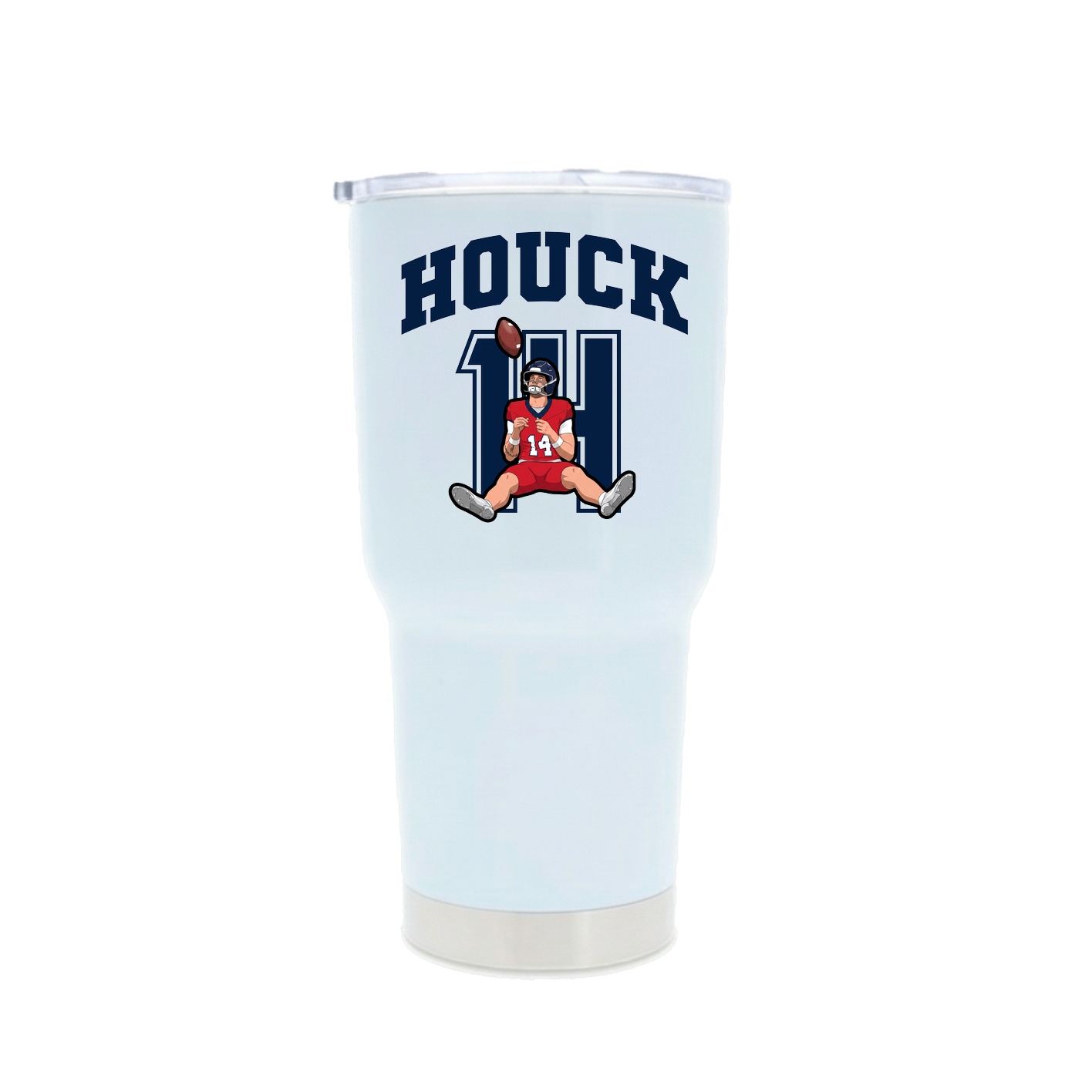 30oz Stainless Steel Tumbler — Number in White