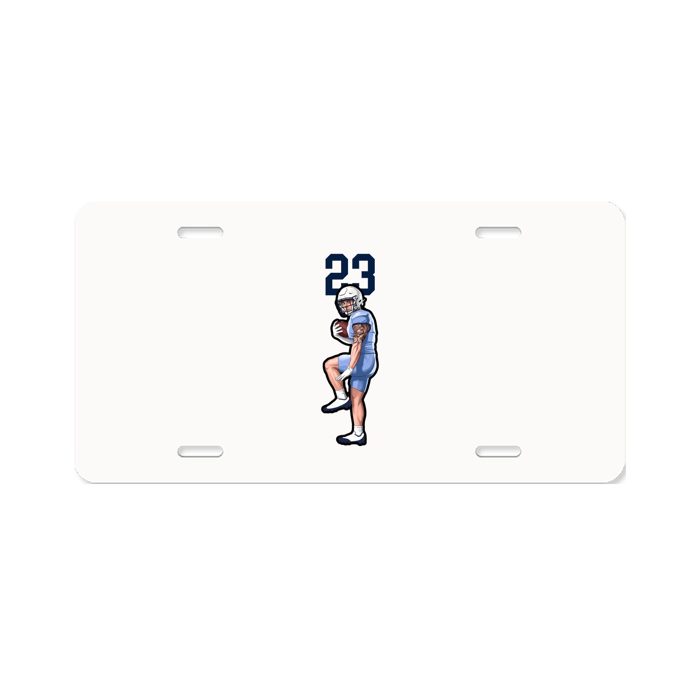 License Plate — Number Top in Classic