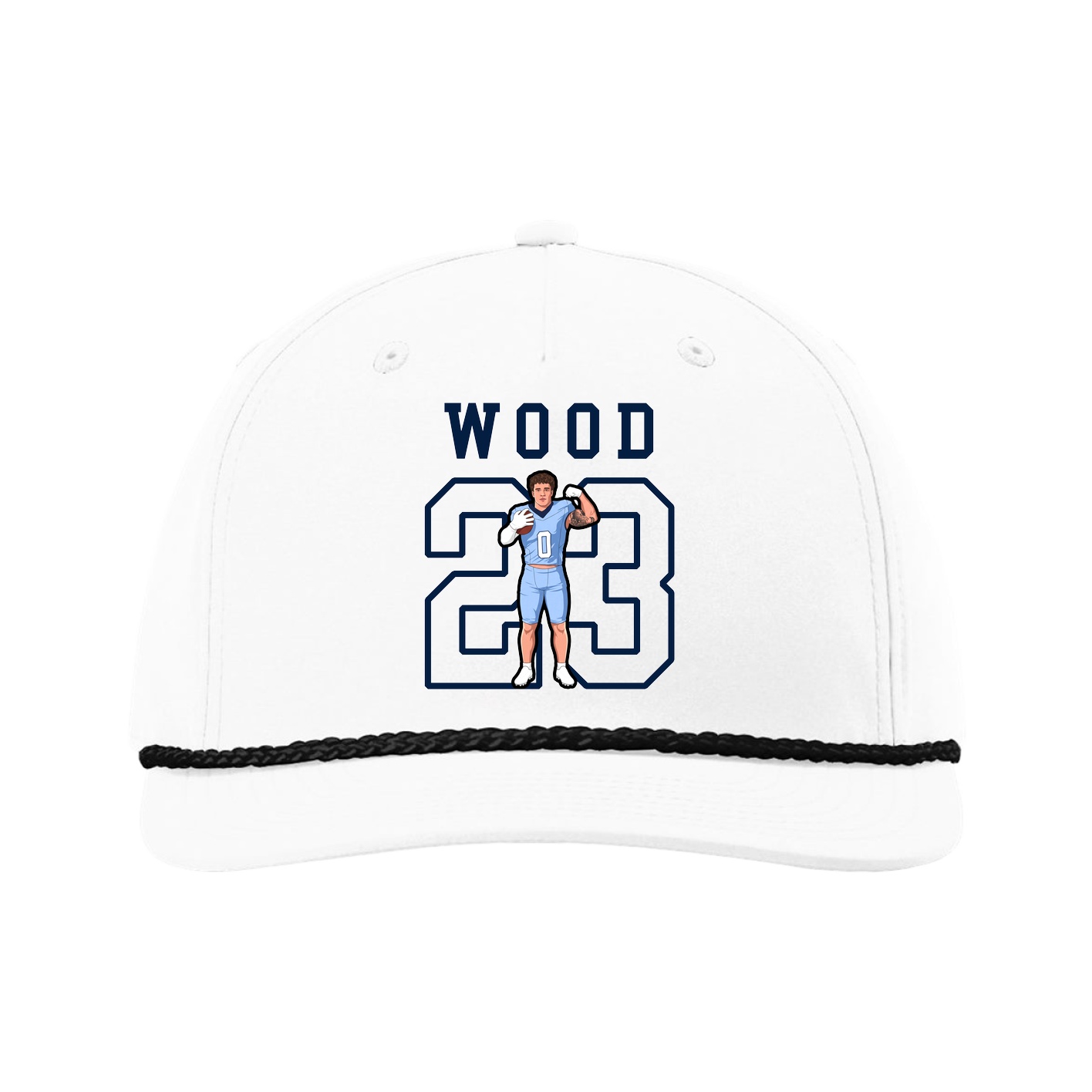 Five-Panel Classic Rope Cap — Shirsey in White