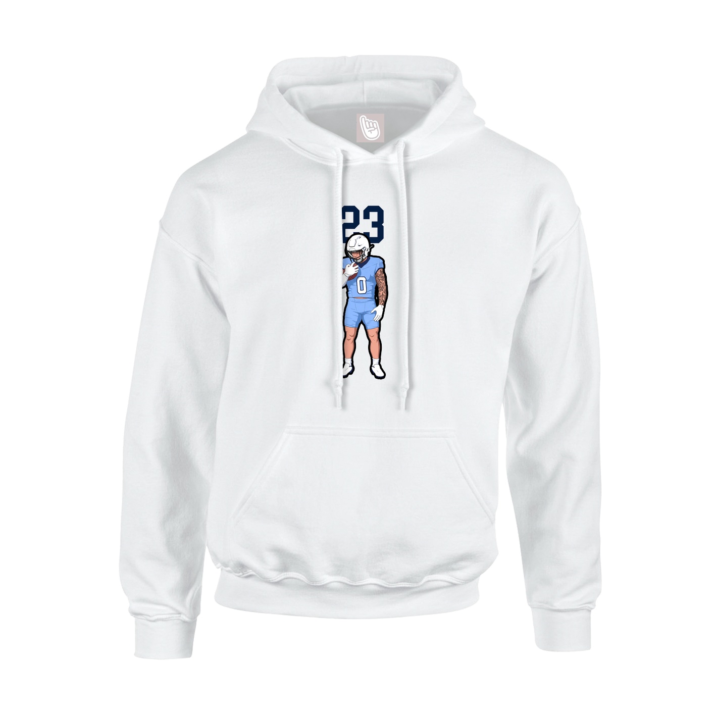 Hoodie — Number Top in White