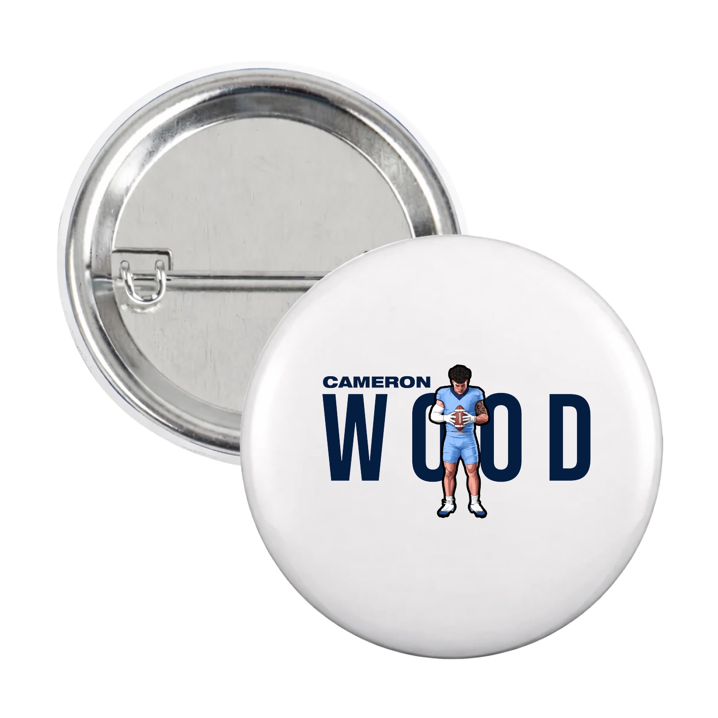 Game Day Button — Player Name in White