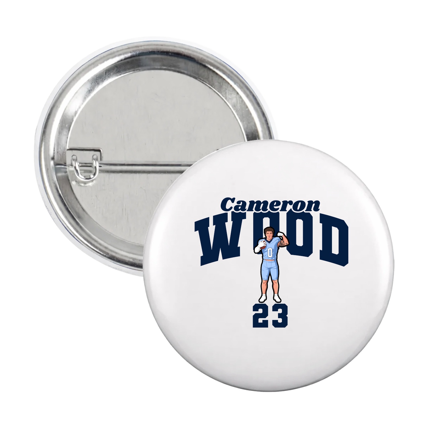 Game Day Button — Signature Arch in White