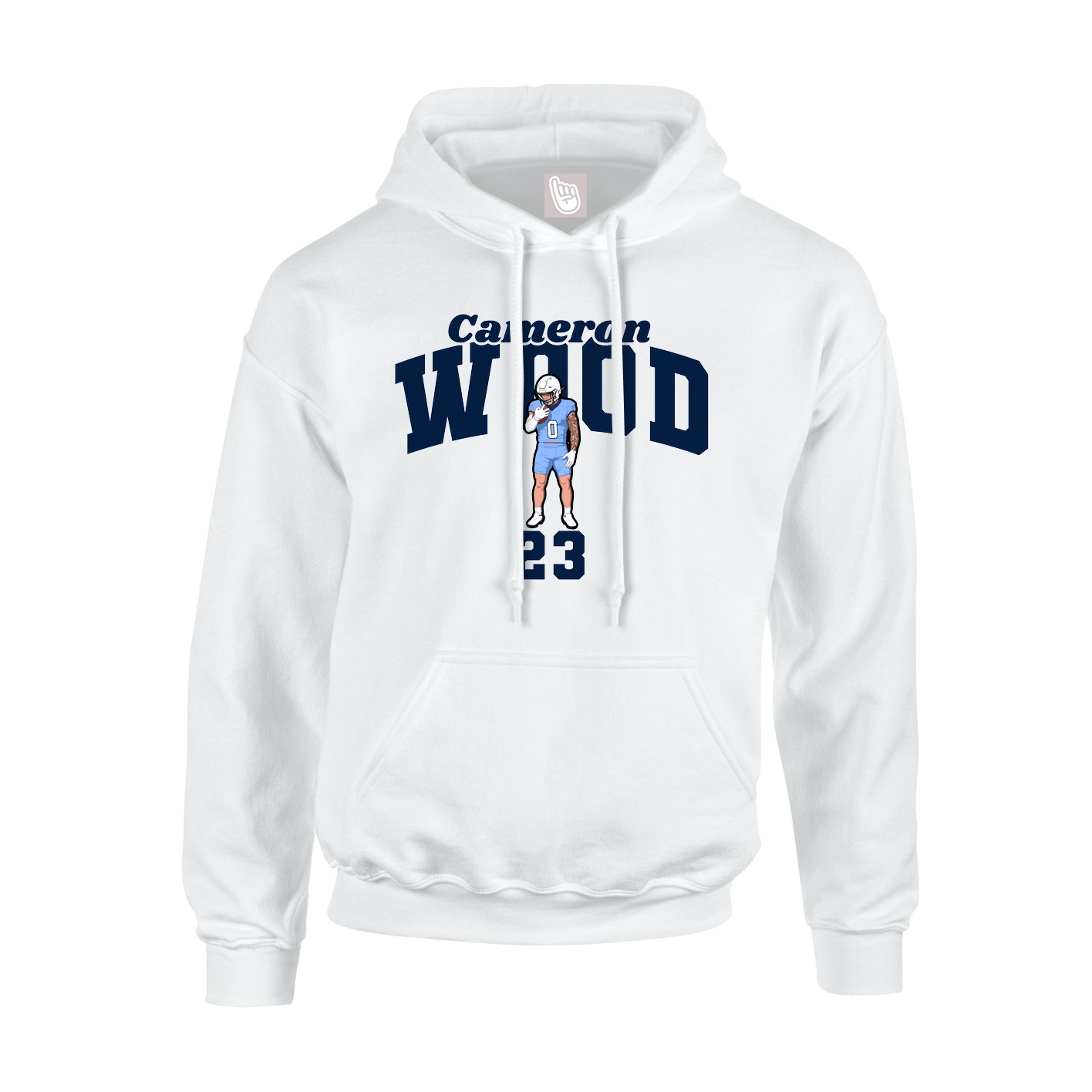 Youth Hoodie — Signature Arch in White