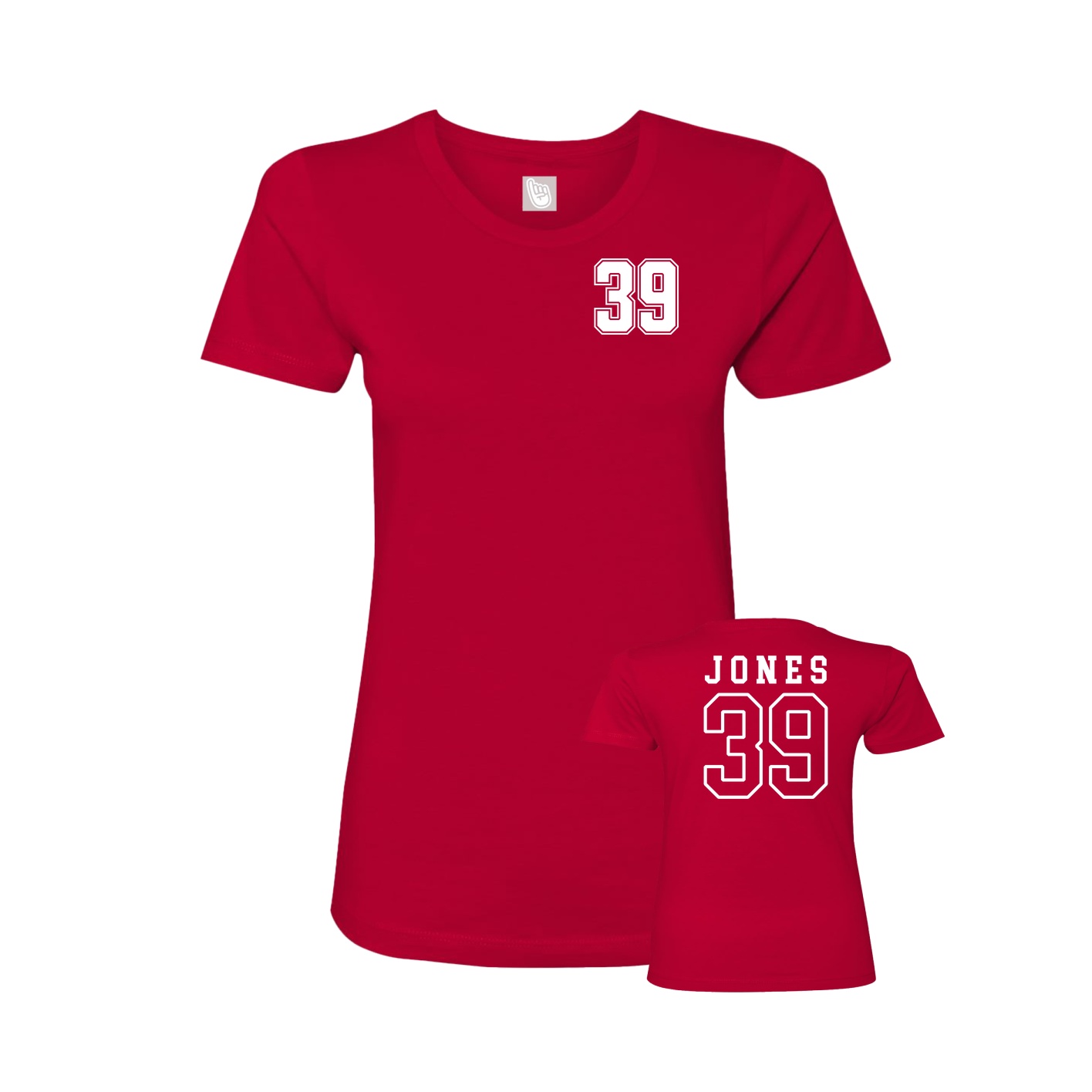 Womens Tee — Chest Back in Red