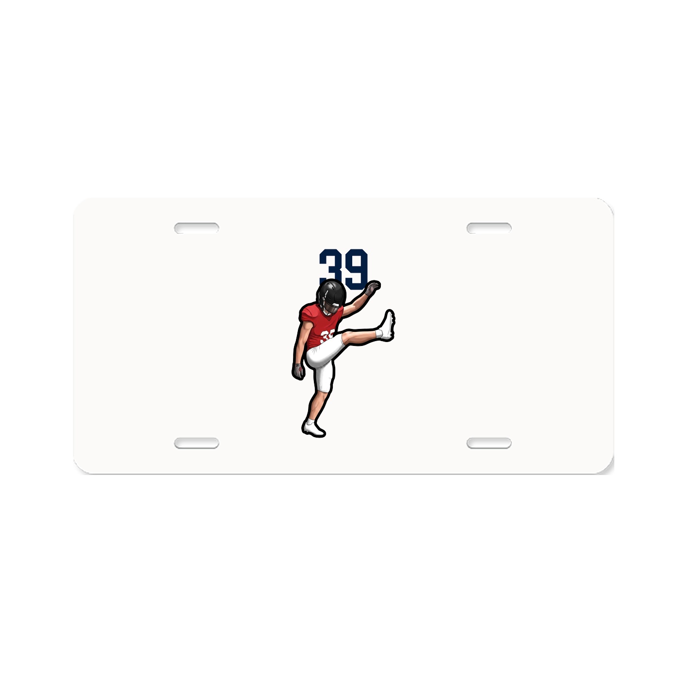 License Plate — Number Top in Classic