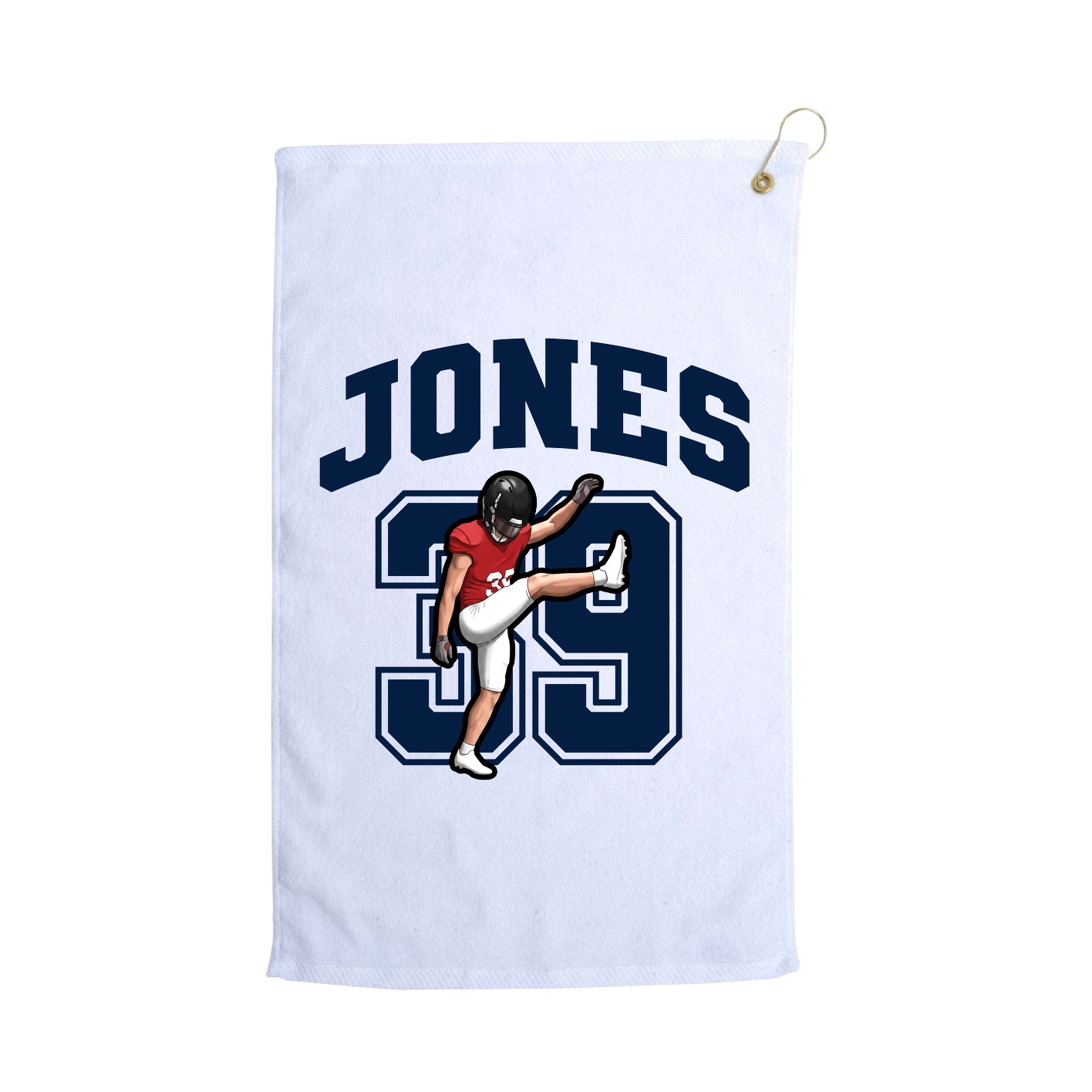 Golf Towel — Number in White