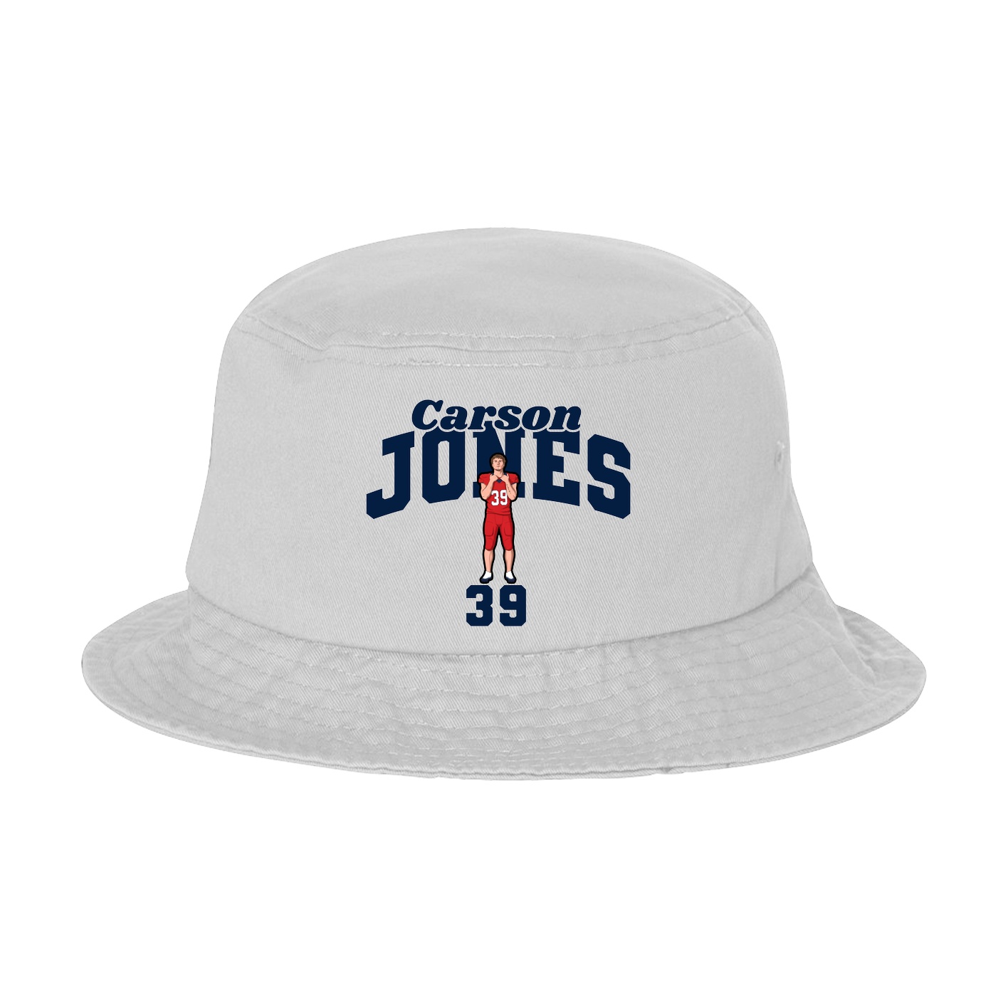 Bucket Cap — Signature Arch in White