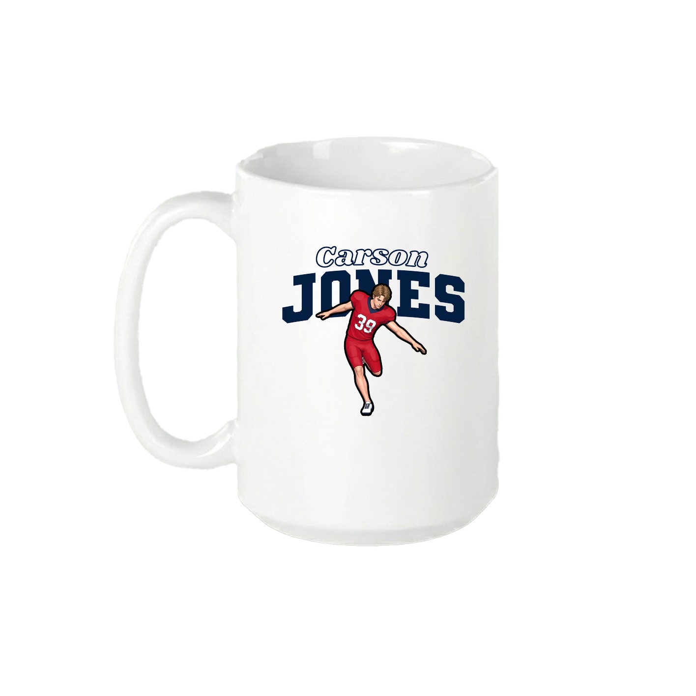 15oz Coffee Mug — Name Arch in White