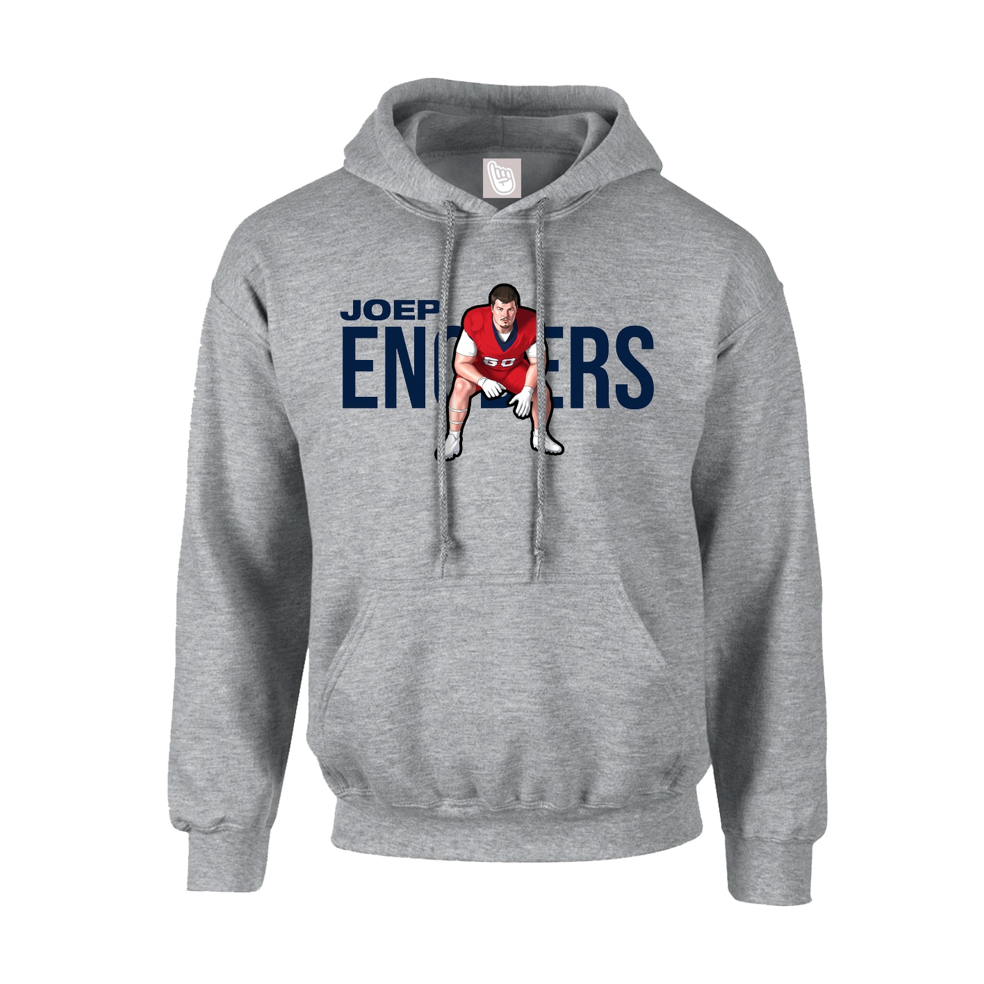 Hoodie — Player Name in Grey