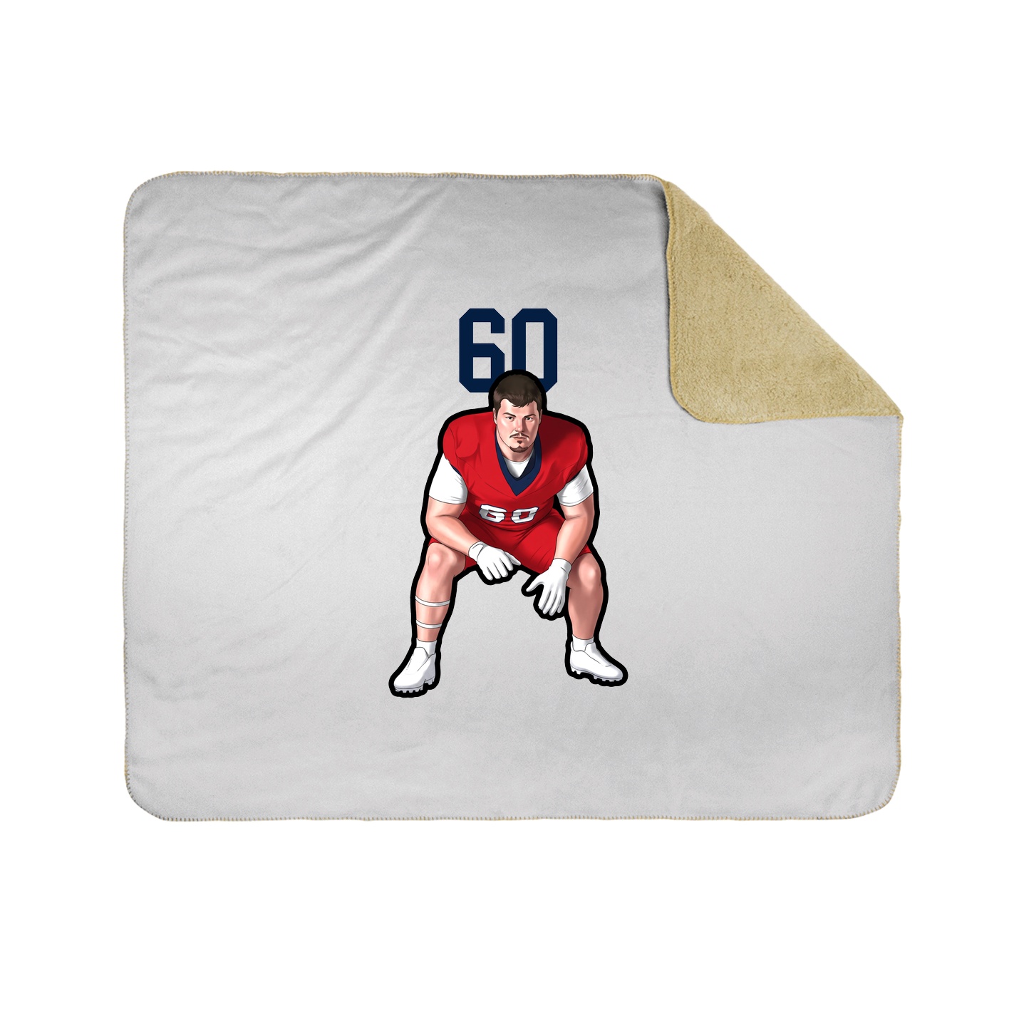 Throw Blanket — Number Top in White