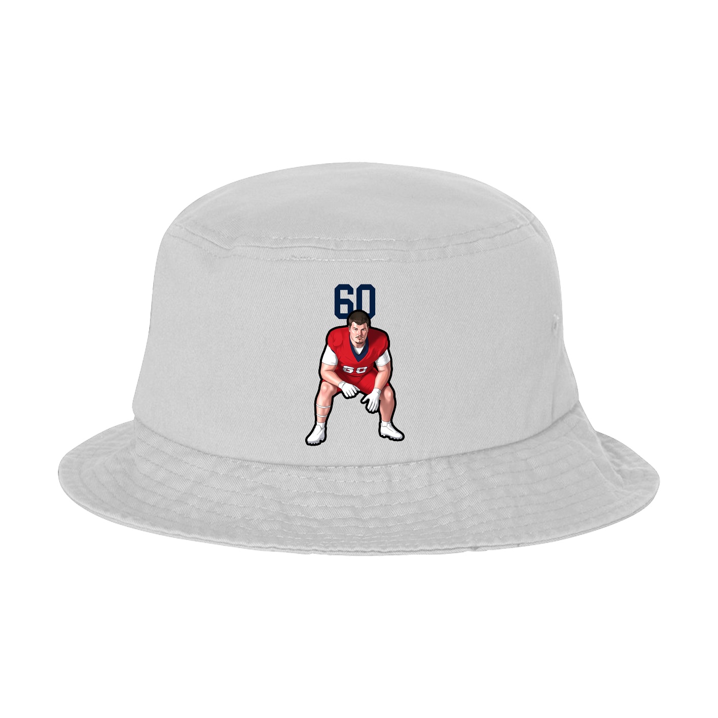Bucket Cap — Number Top in White