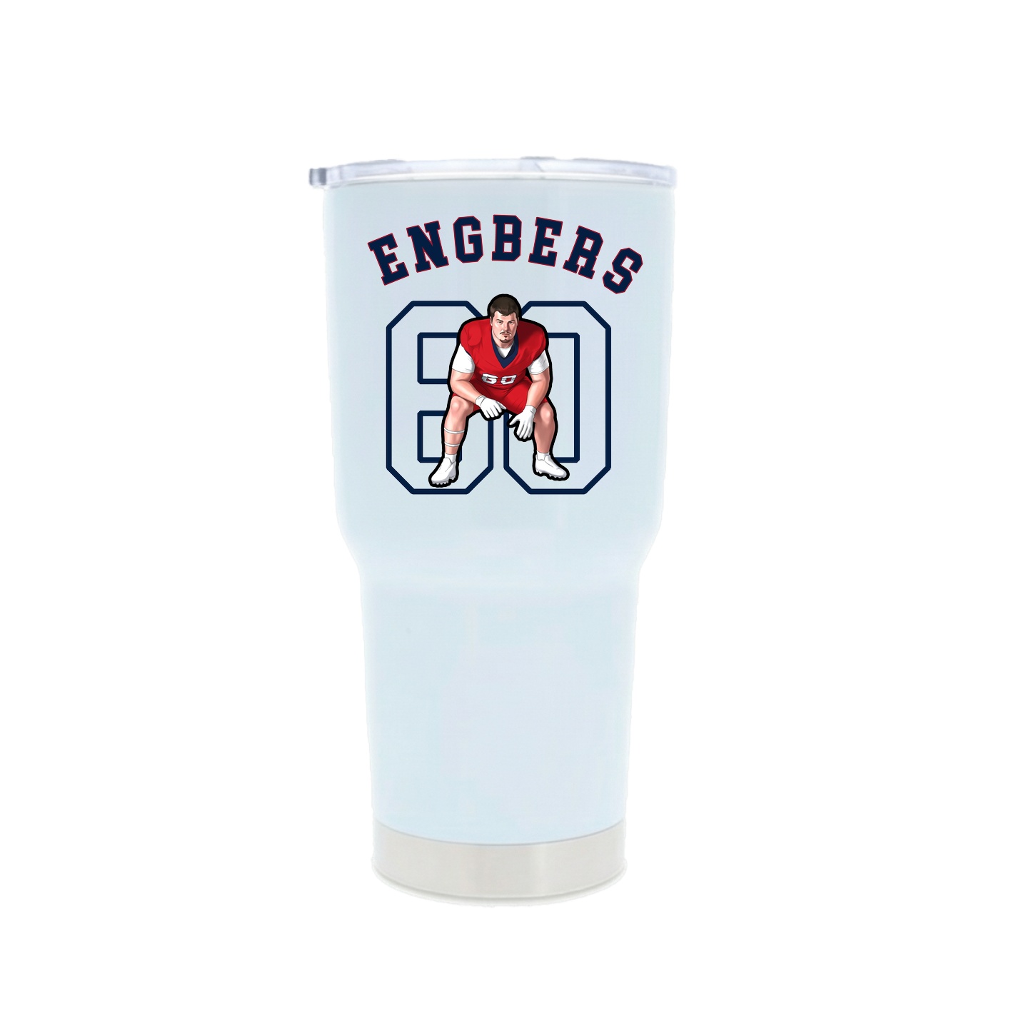 30oz Stainless Steel Tumbler — Shirsey Arch in White