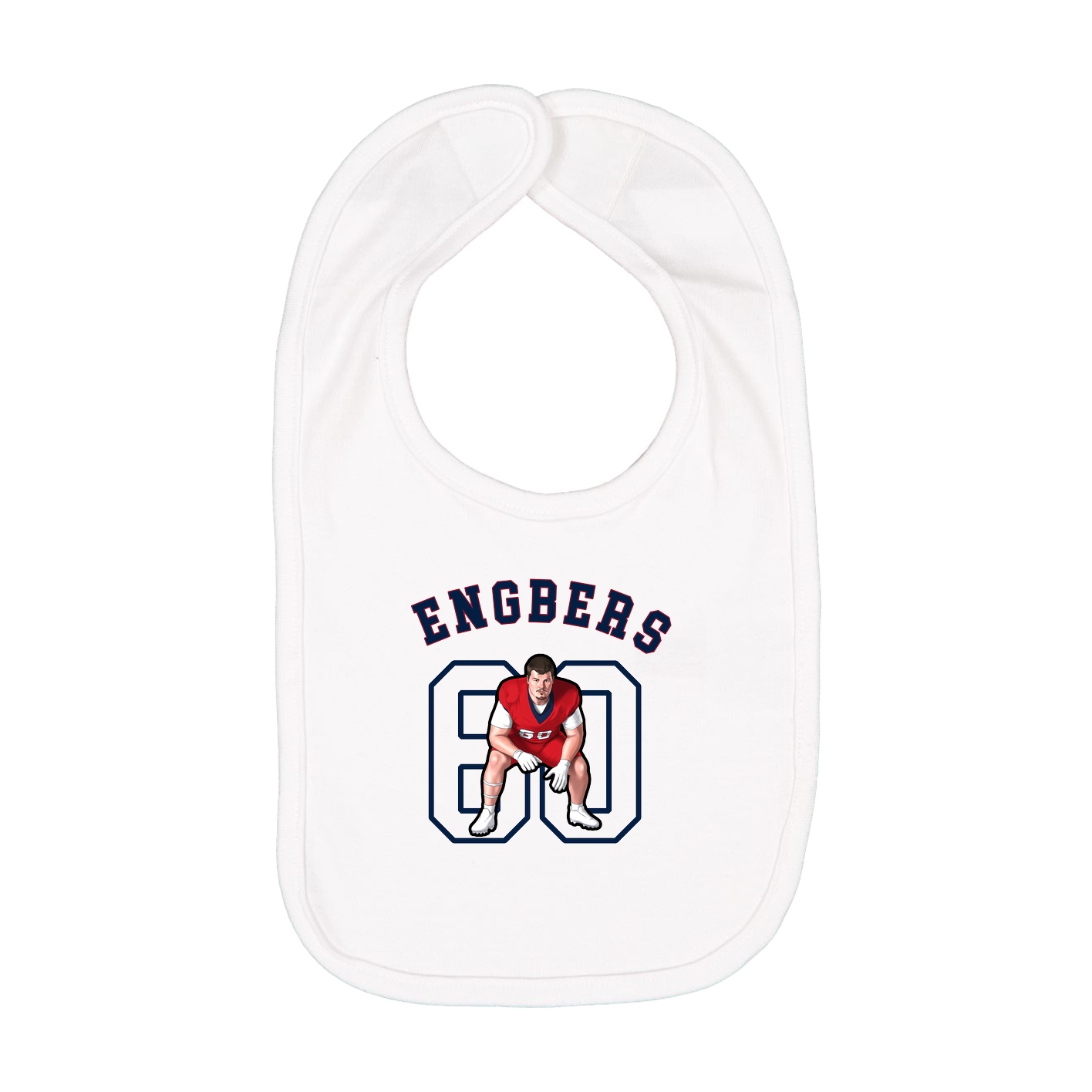Infant Bib — Shirsey Arch in White