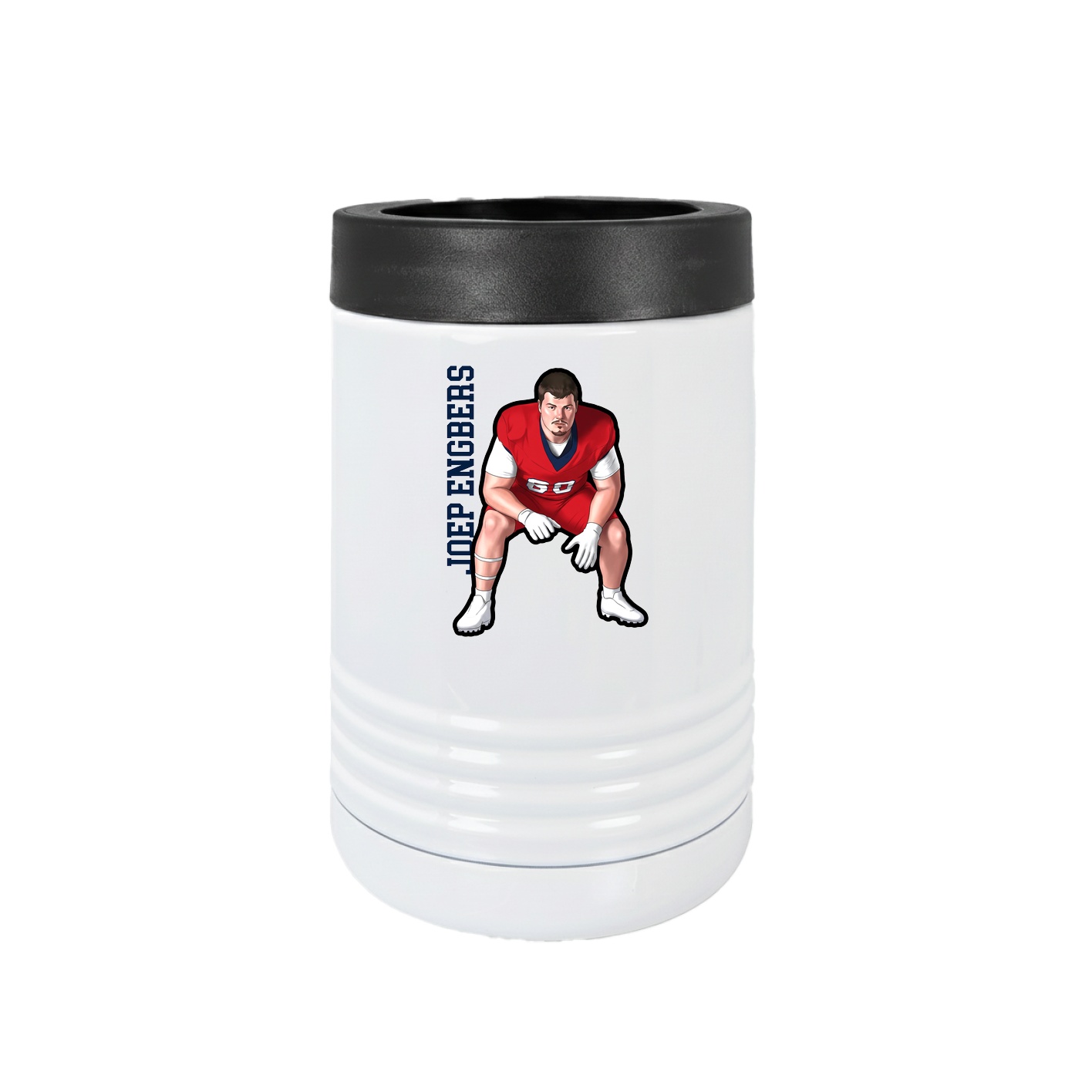 Beverage Holder — Name Vertical in White