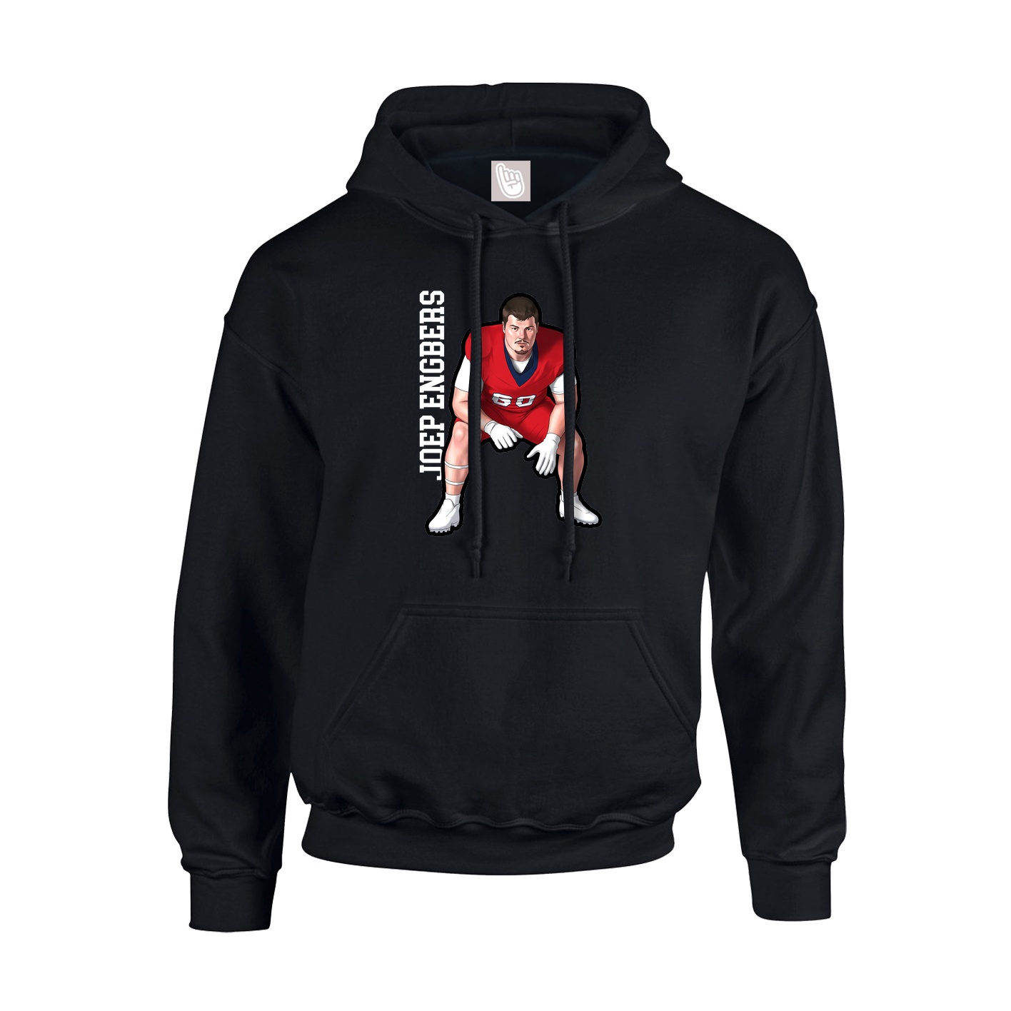 Hoodie — Name Vertical in Black
