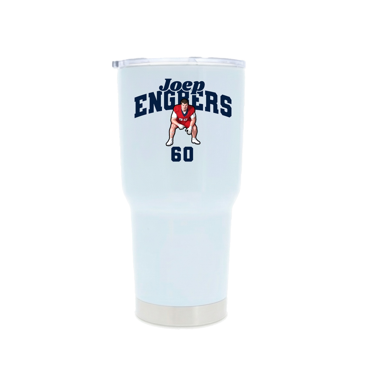 30oz Stainless Steel Tumbler — Signature Arch in White