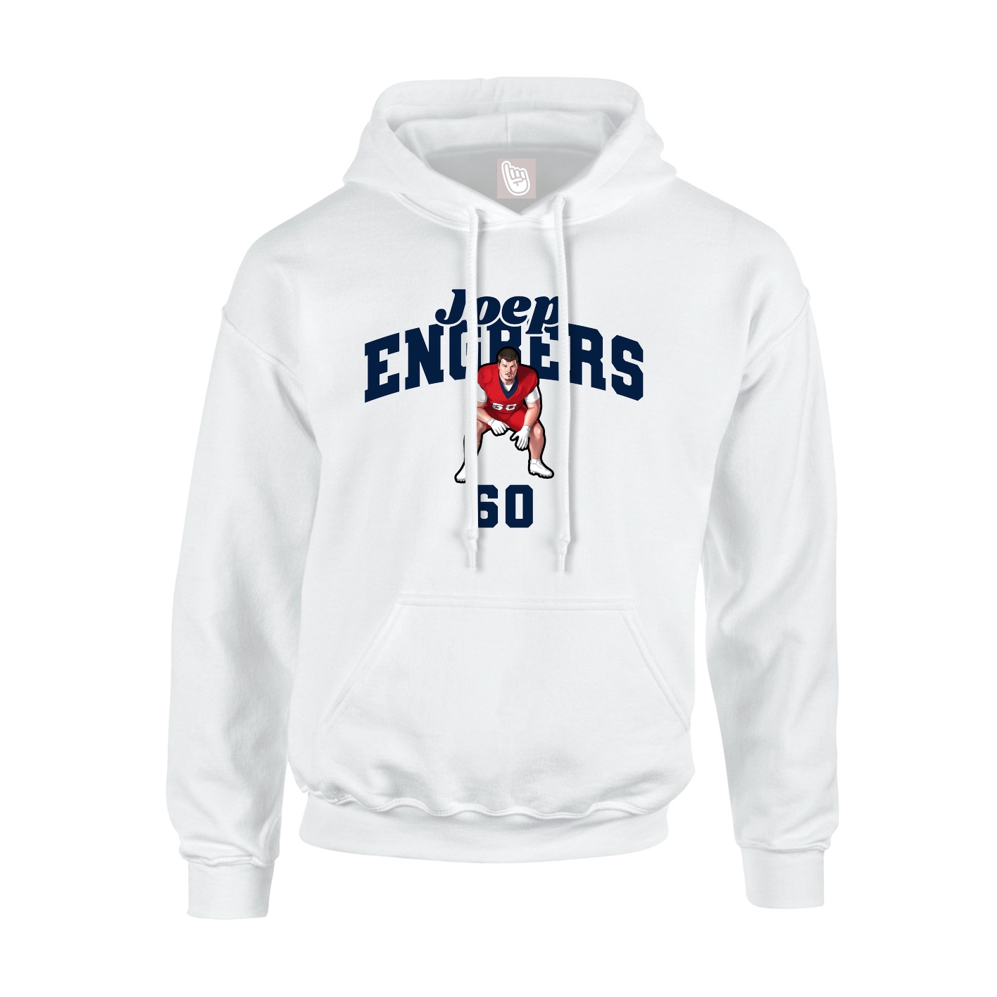 Hoodie — Signature Arch in White