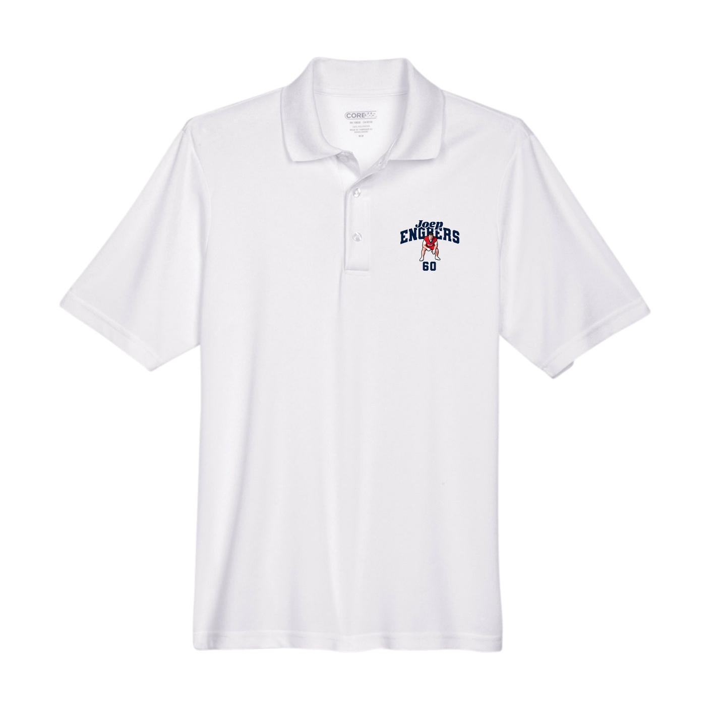 Performance Polo — Signature Arch in White