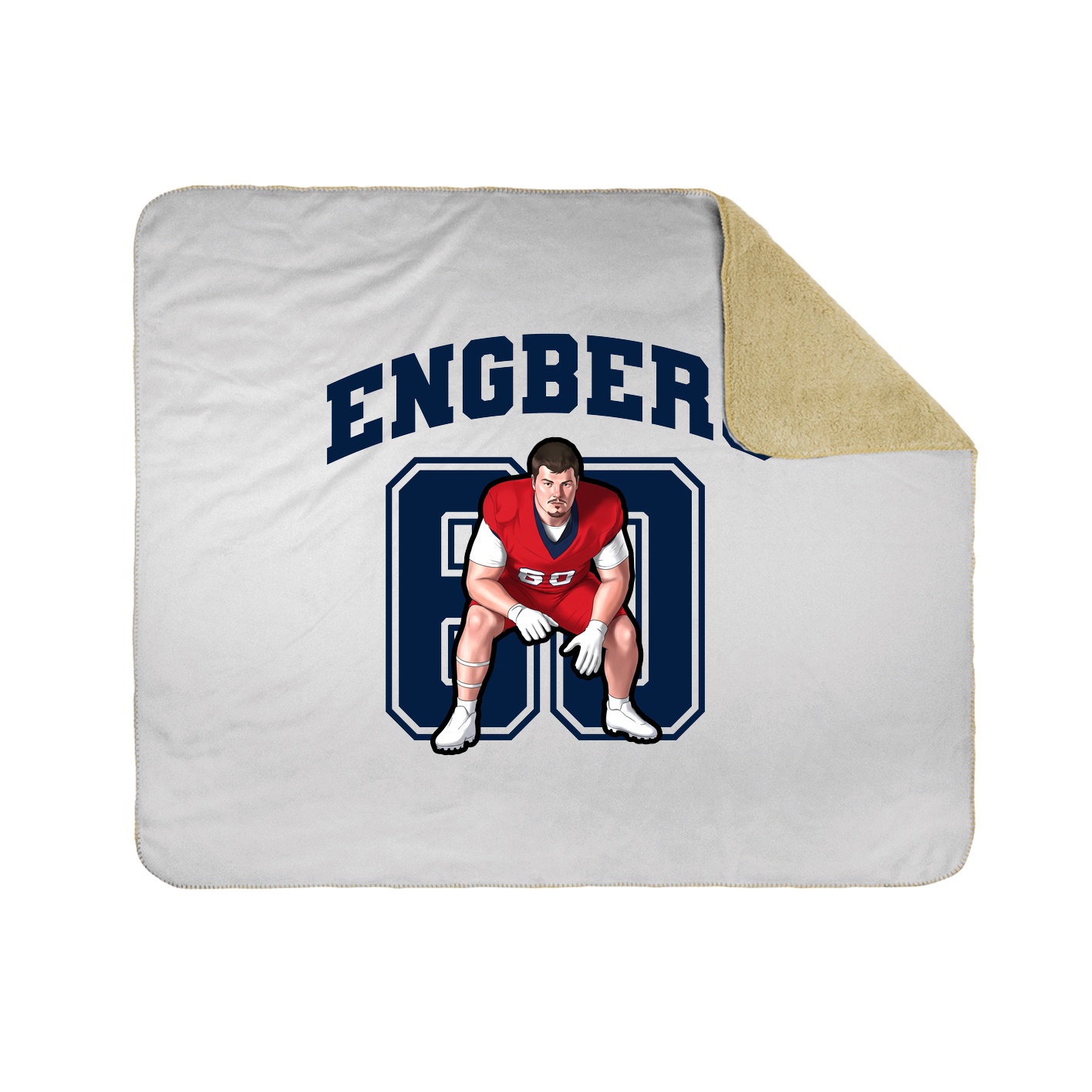 Throw Blanket — Number in White