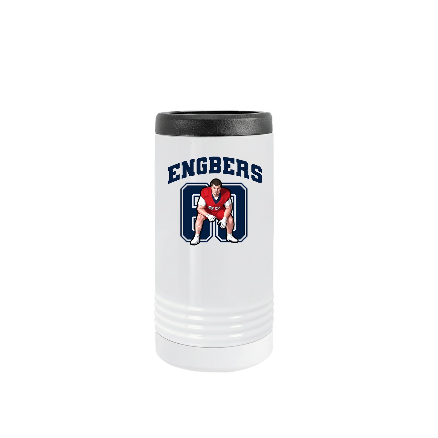 Slim Beverage Holder — Number in White