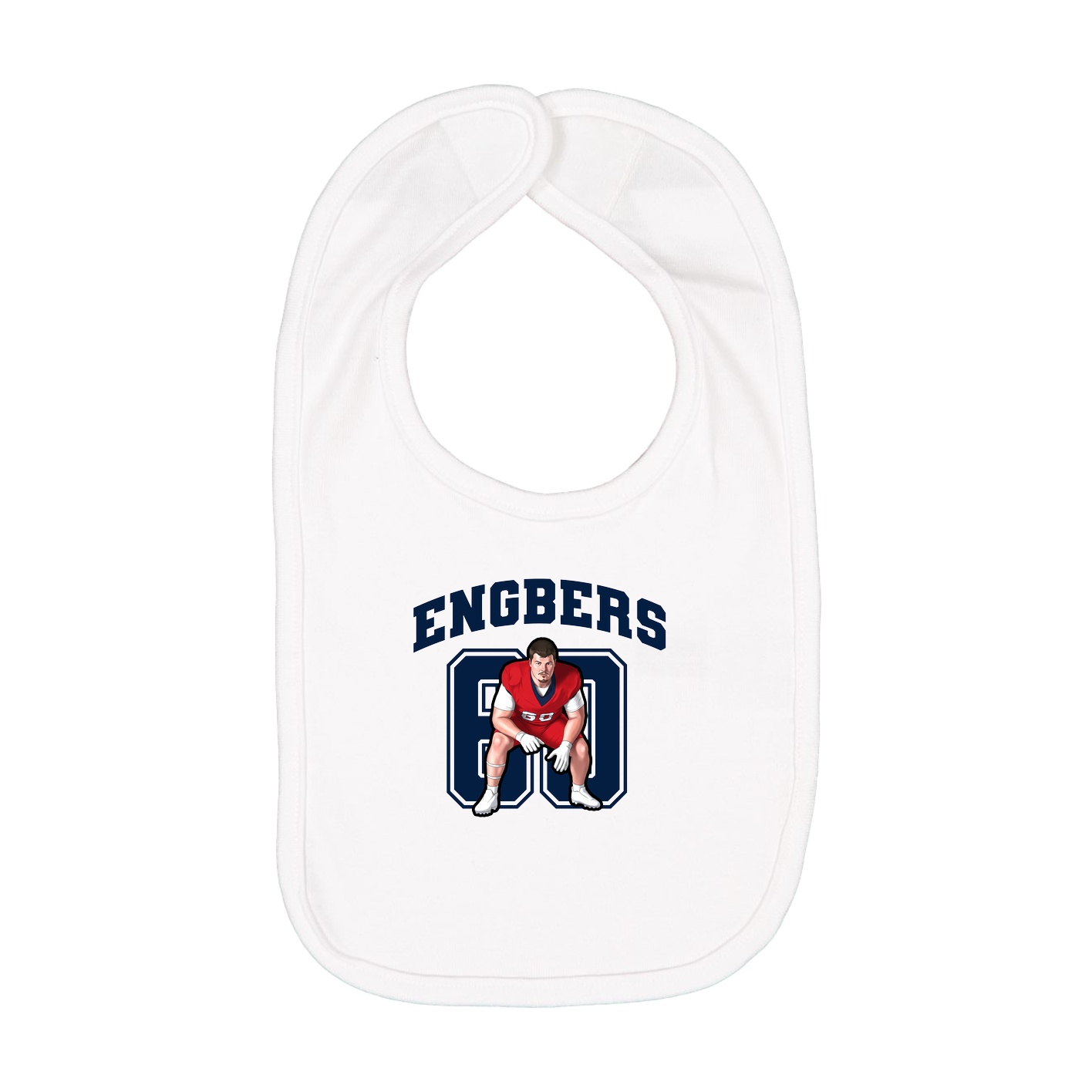 Infant Bib — Number in White