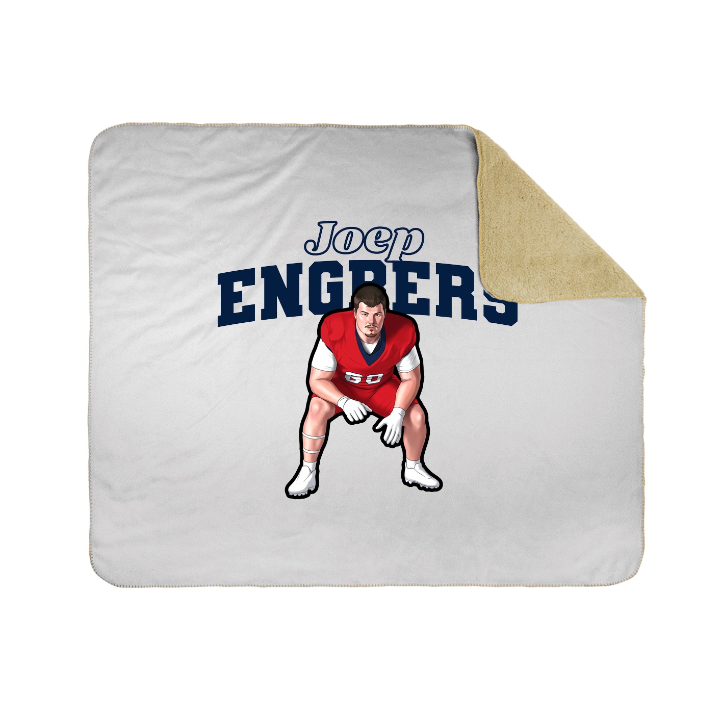 Throw Blanket — Name Arch in White