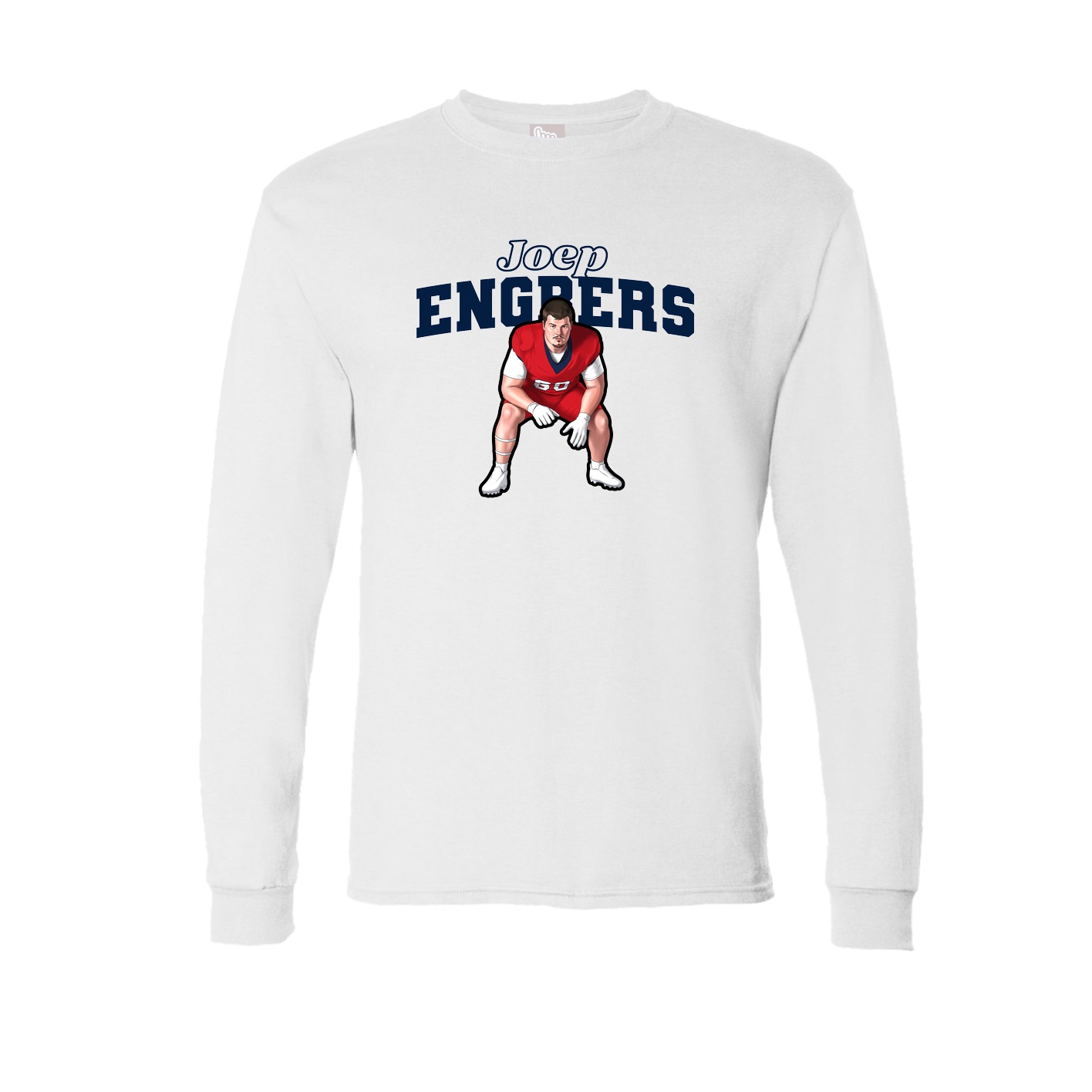 Long Sleeve Tee — Name Arch in White